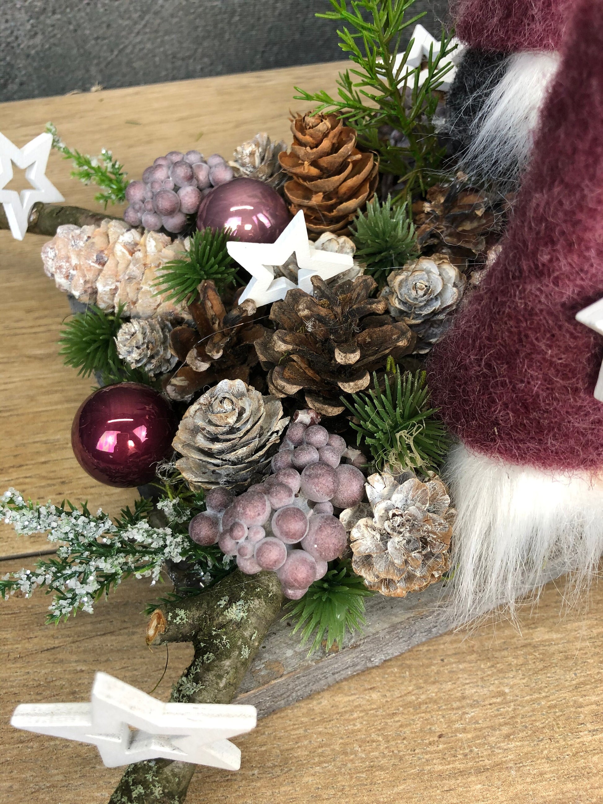 Weihnachtskranz – handgefertigt – Seidenblumen & Kunstblumen – SarahsFlowerStudio