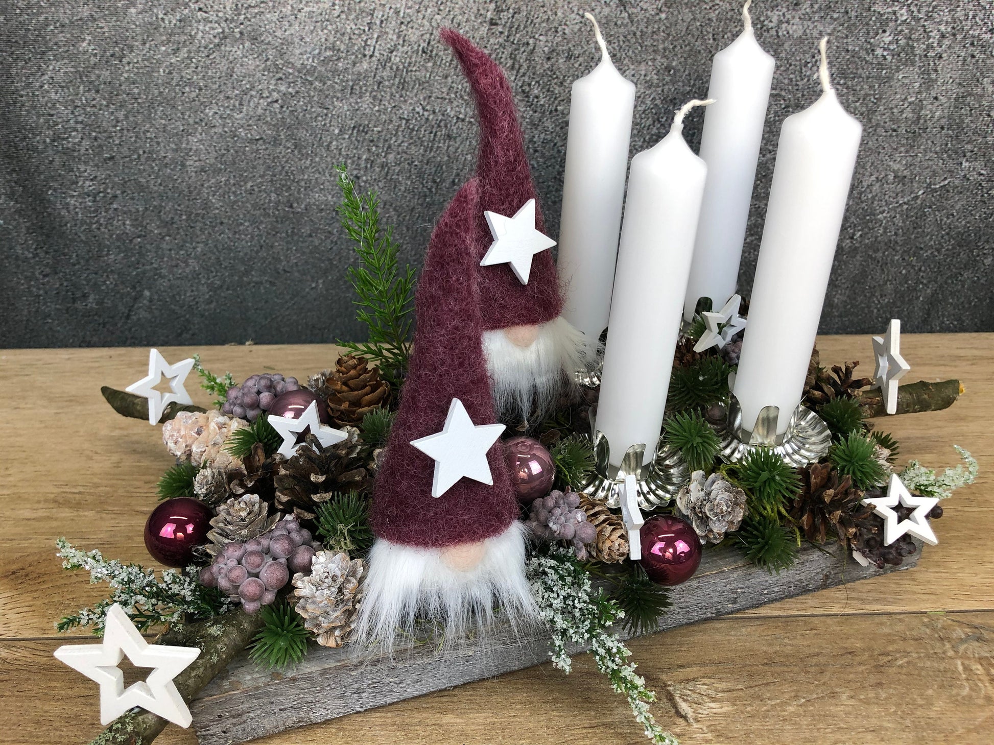 Weihnachtskranz – handgefertigt – Seidenblumen & Kunstblumen – SarahsFlowerStudio