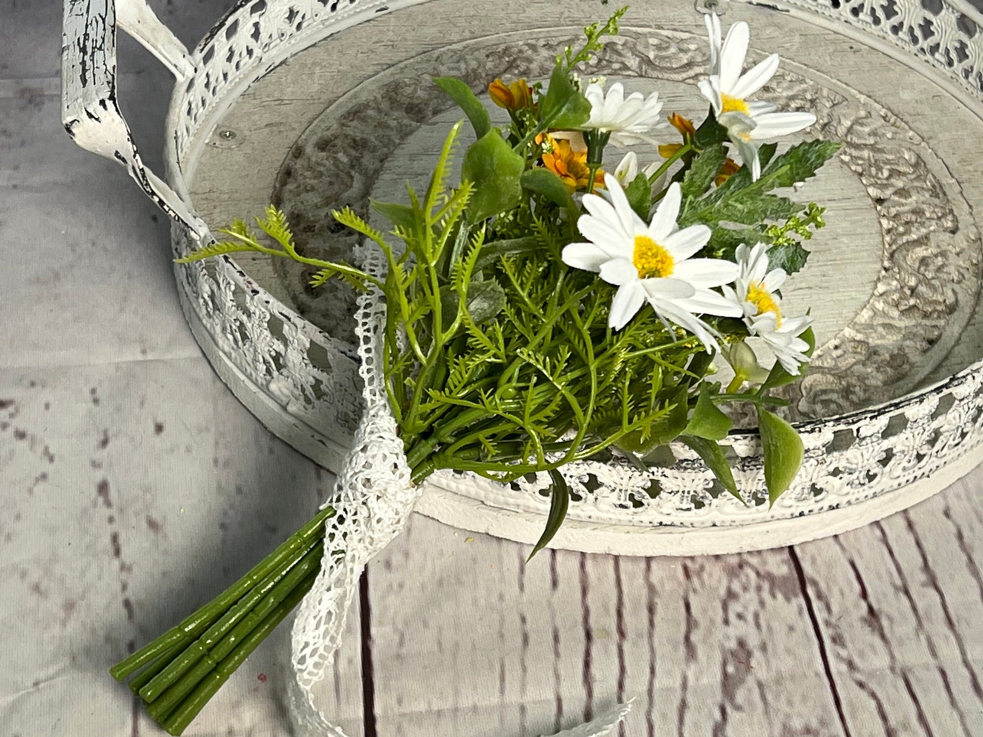 Gänseblümchen Seidenblumen Strauß – künstliche Frühlingsblumen langlebig – Seidenblumen – SarahsFlowerStudio