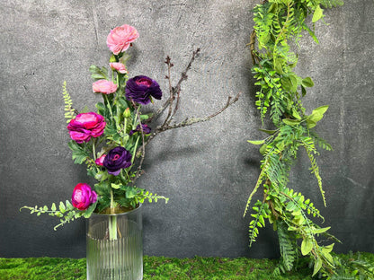 Ranunkel 3Stück oder als Strauß Premium Qualität Seidenblumen künstliche künstlich Kunstblumen Seidenblumen Faux Flower Farn Zweige – handgemacht aus Seiden- und Kunstblumen, langlebig & pflegeleicht von SarahsFlowerStudio