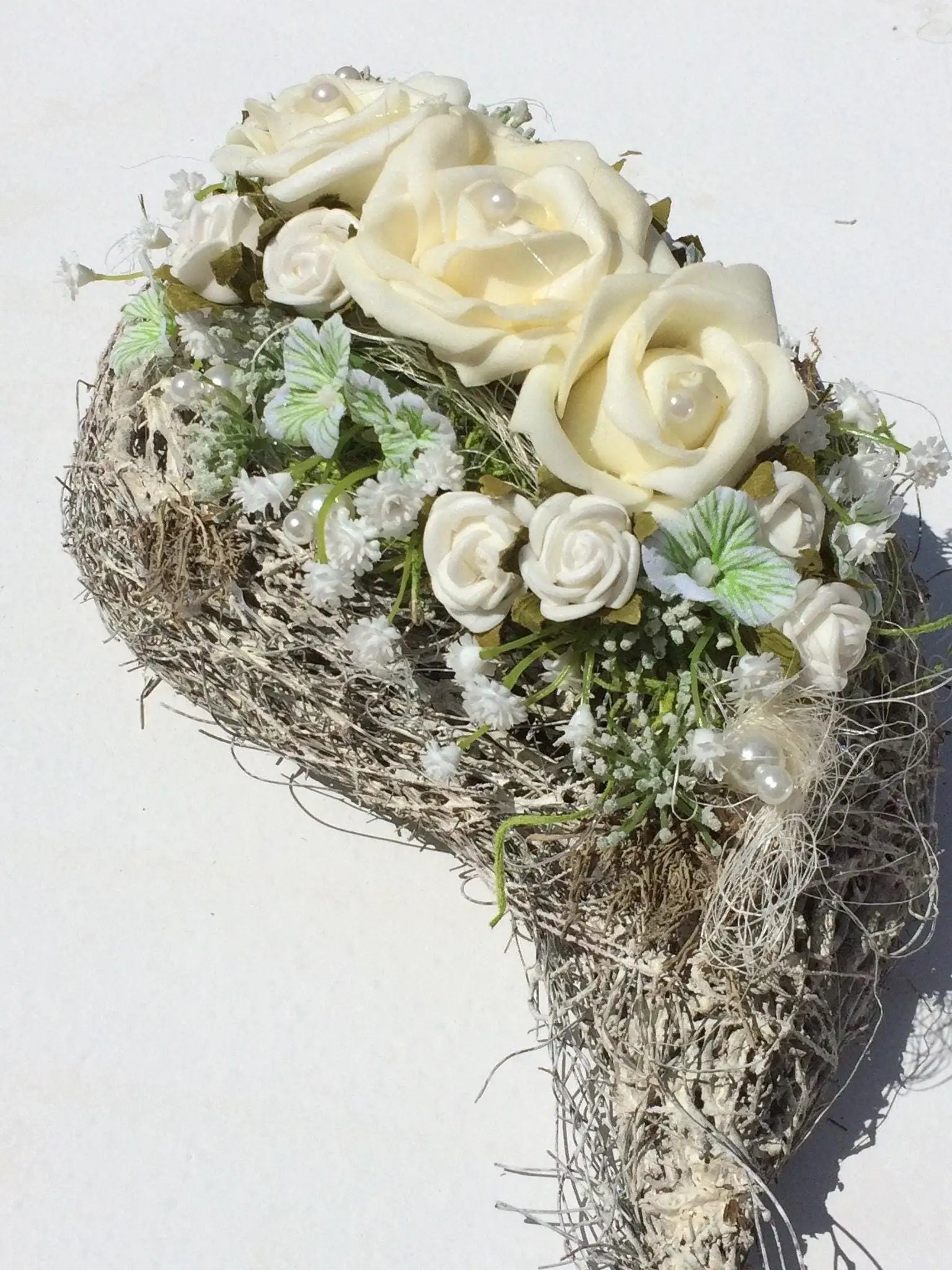 Grabgesteck Grabschmuck Grabdekoration Grabschmuck Allerheiligen – handgemacht aus Seiden- und Kunstblumen, langlebig & pflegeleicht von SarahsFlowerStudio