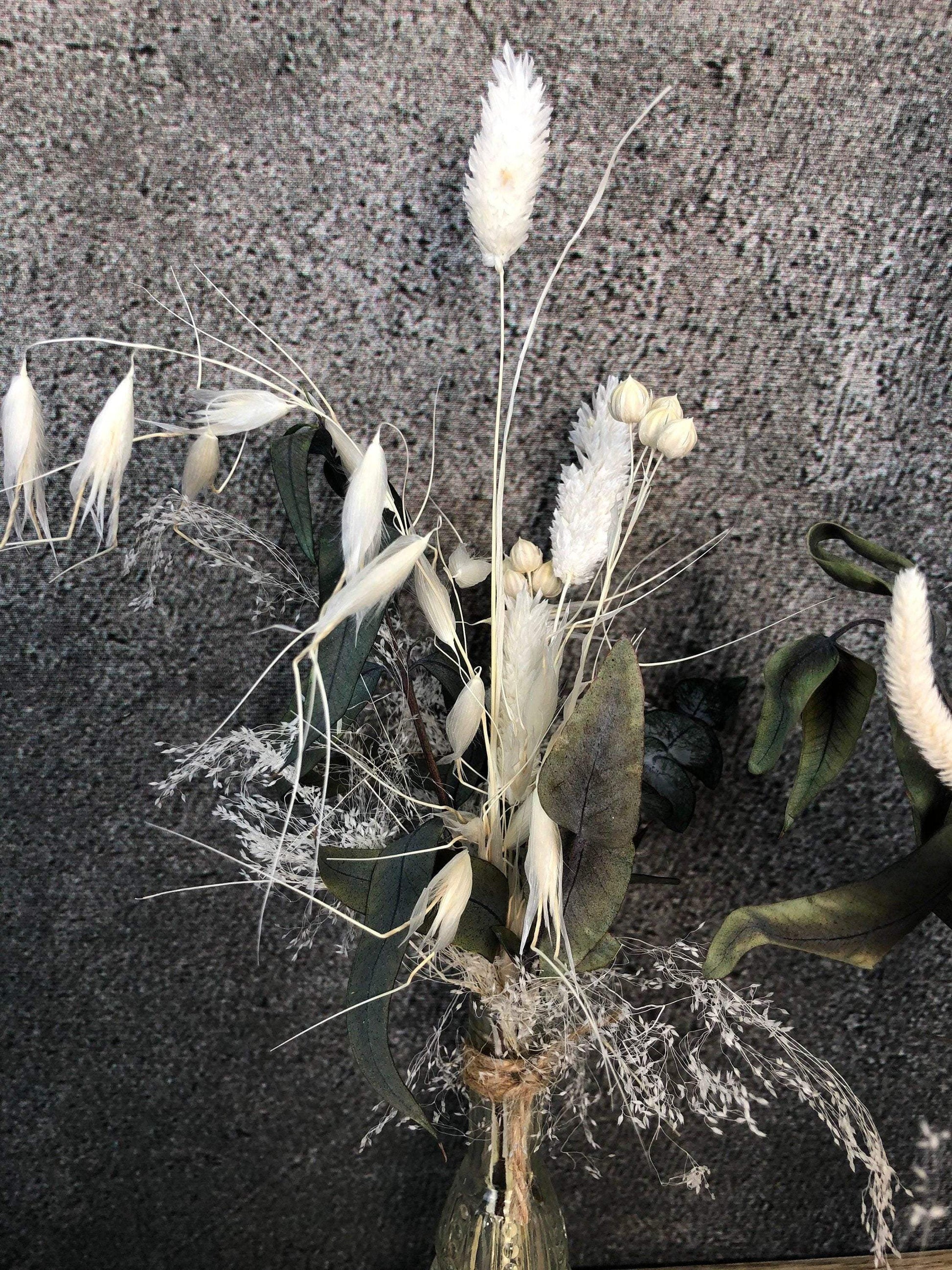 Tischdeko 3er Set Blumen Tischgesteck Strauß Gläser Flasche Gräser Trockenblumen Trockenmaterial Natur natürlich dried bouquet dried Flowers – handgemacht aus Seiden- und Kunstblumen, langlebig & pflegeleicht von SarahsFlowerStudio