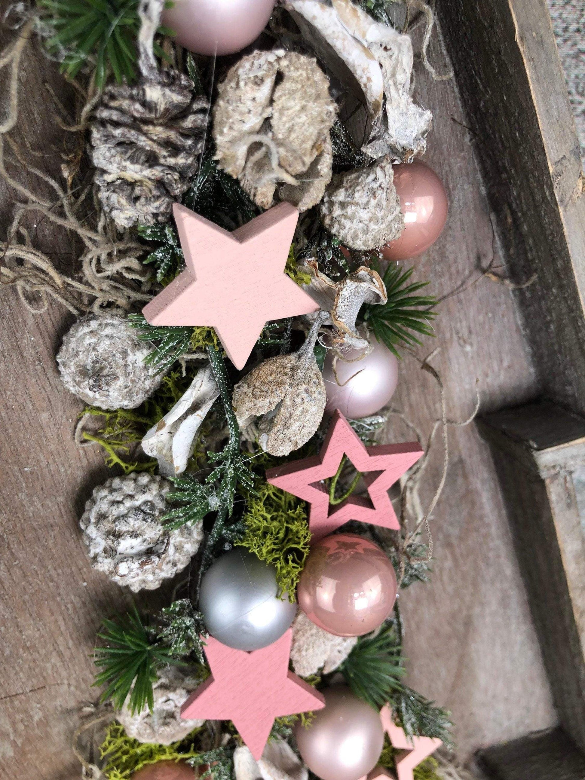 Türkranz Tannenbaum Tanne Baum Advent Kranz Wanddekoration Dekoration Türdekoration Weihnachten Weidenkranz – handgemacht aus Seiden- und Kunstblumen, langlebig & pflegeleicht von SarahsFlowerStudio