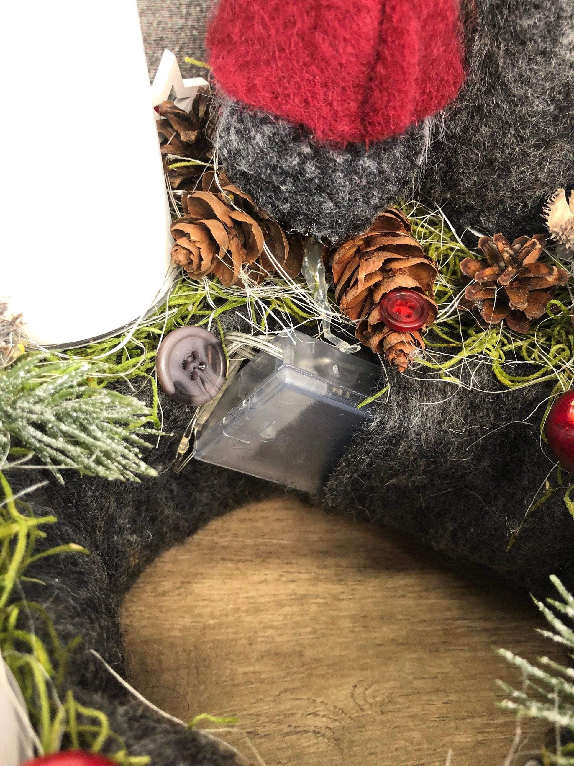 Adventskranz Adventskalender – handgemacht aus Seiden- und Kunstblumen, langlebig & pflegeleicht von SarahsFlowerStudio