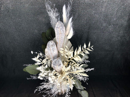 Trockenblumenstrauß Strauß Gräser mit Exoten Eukalyptus Gräser Trockenblumen Trockenmaterial Natur natürlich dried bouquet dried Flowers – handgemacht aus Seiden- und Kunstblumen, langlebig & pflegeleicht von SarahsFlowerStudio