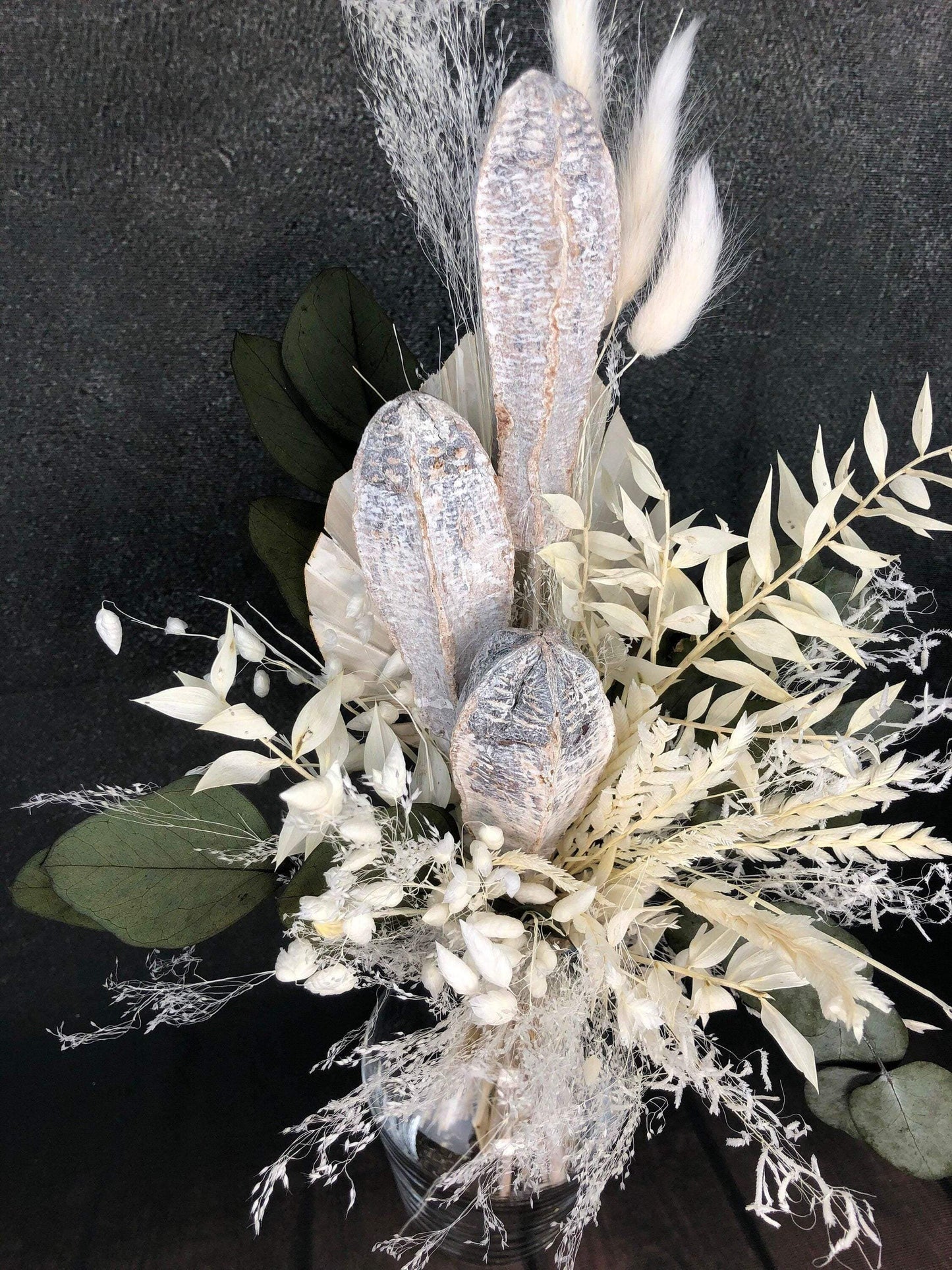 Trockenblumenstrauß Strauß Gräser mit Exoten Eukalyptus Gräser Trockenblumen Trockenmaterial Natur natürlich dried bouquet dried Flowers – handgemacht aus Seiden- und Kunstblumen, langlebig & pflegeleicht von SarahsFlowerStudio