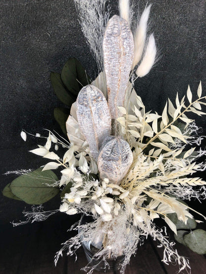 Trockenblumenstrauß Strauß Gräser mit Exoten Eukalyptus Gräser Trockenblumen Trockenmaterial Natur natürlich dried bouquet dried Flowers – handgemacht aus Seiden- und Kunstblumen, langlebig & pflegeleicht von SarahsFlowerStudio