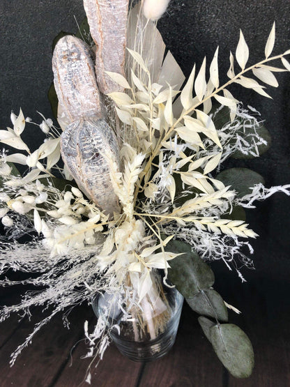 Trockenblumenstrauß Strauß Gräser mit Exoten Eukalyptus Gräser Trockenblumen Trockenmaterial Natur natürlich dried bouquet dried Flowers – handgemacht aus Seiden- und Kunstblumen, langlebig & pflegeleicht von SarahsFlowerStudio