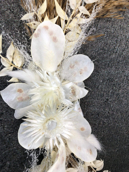 Türkranz Kranz Ring Pampasgräser Pampasgras Gräser Wandkranz Trockenblumen Natur natürlich Hoop Herbst Herbstlich – handgemacht aus Seiden- und Kunstblumen, langlebig & pflegeleicht von SarahsFlowerStudio