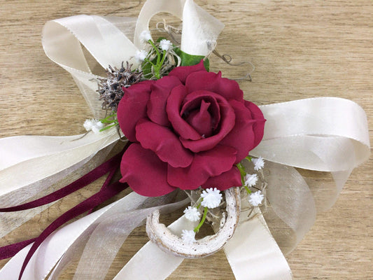 2 Autoschleifen für Seitenspiegel Kirchenbank in Wunschfarbe große Schleife Dekoration Rose – handgemacht aus Seiden- und Kunstblumen, langlebig & pflegeleicht von SarahsFlowerStudio