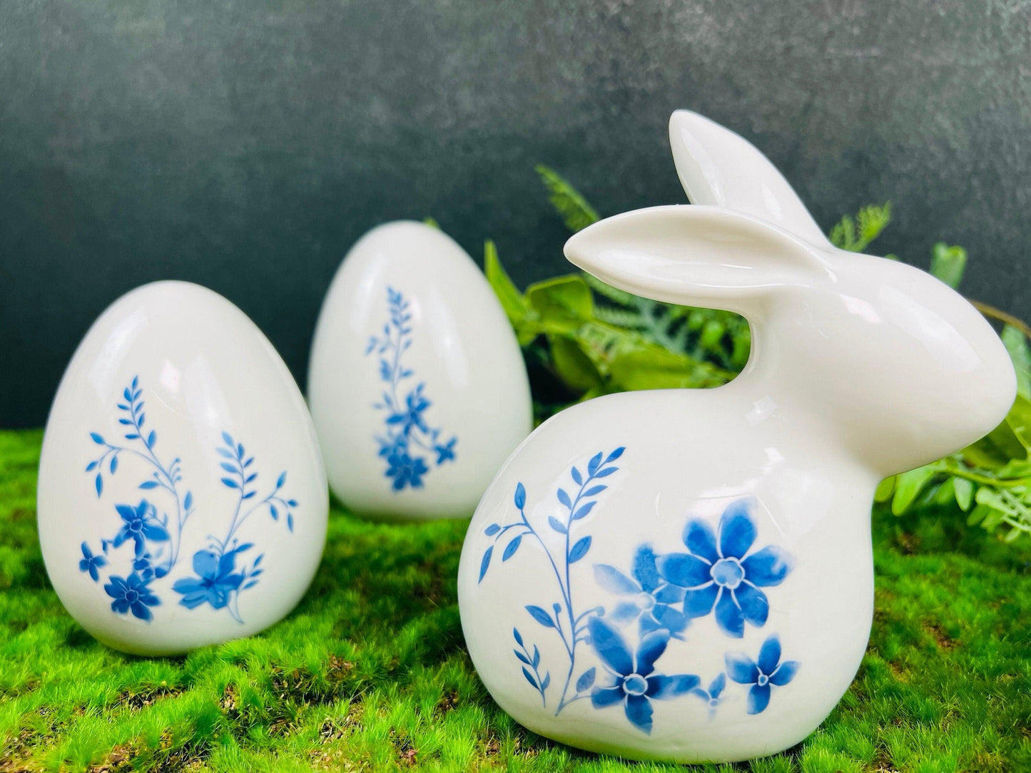 Osterdeko Seidenblumen – Ei und Hase als Tisch- und Fensterdeko – Frühlingsdeko – SarahsFlowerStudio