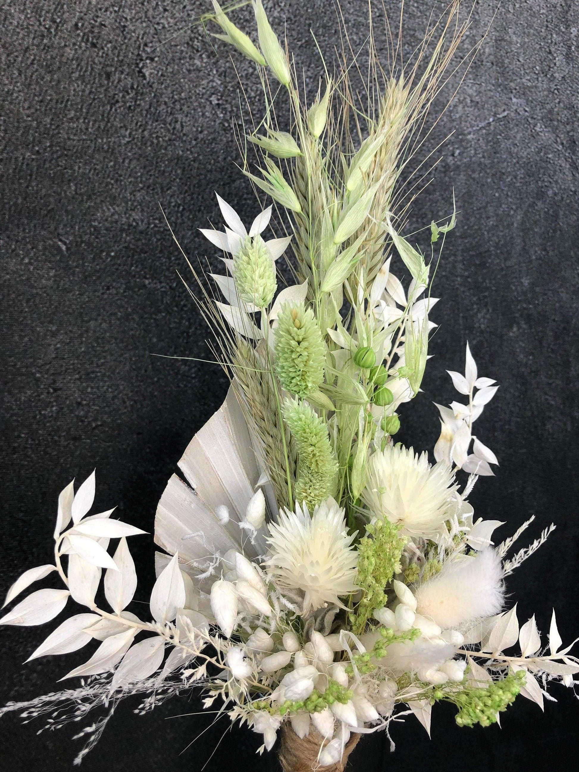 Trockenblumenstrauß Strauß Gräser mit Ruskus Gräser Trockenblumen Trockenmaterial Natur natürlich dried bouquet dried Flowers – handgemacht aus Seiden- und Kunstblumen, langlebig & pflegeleicht von SarahsFlowerStudio