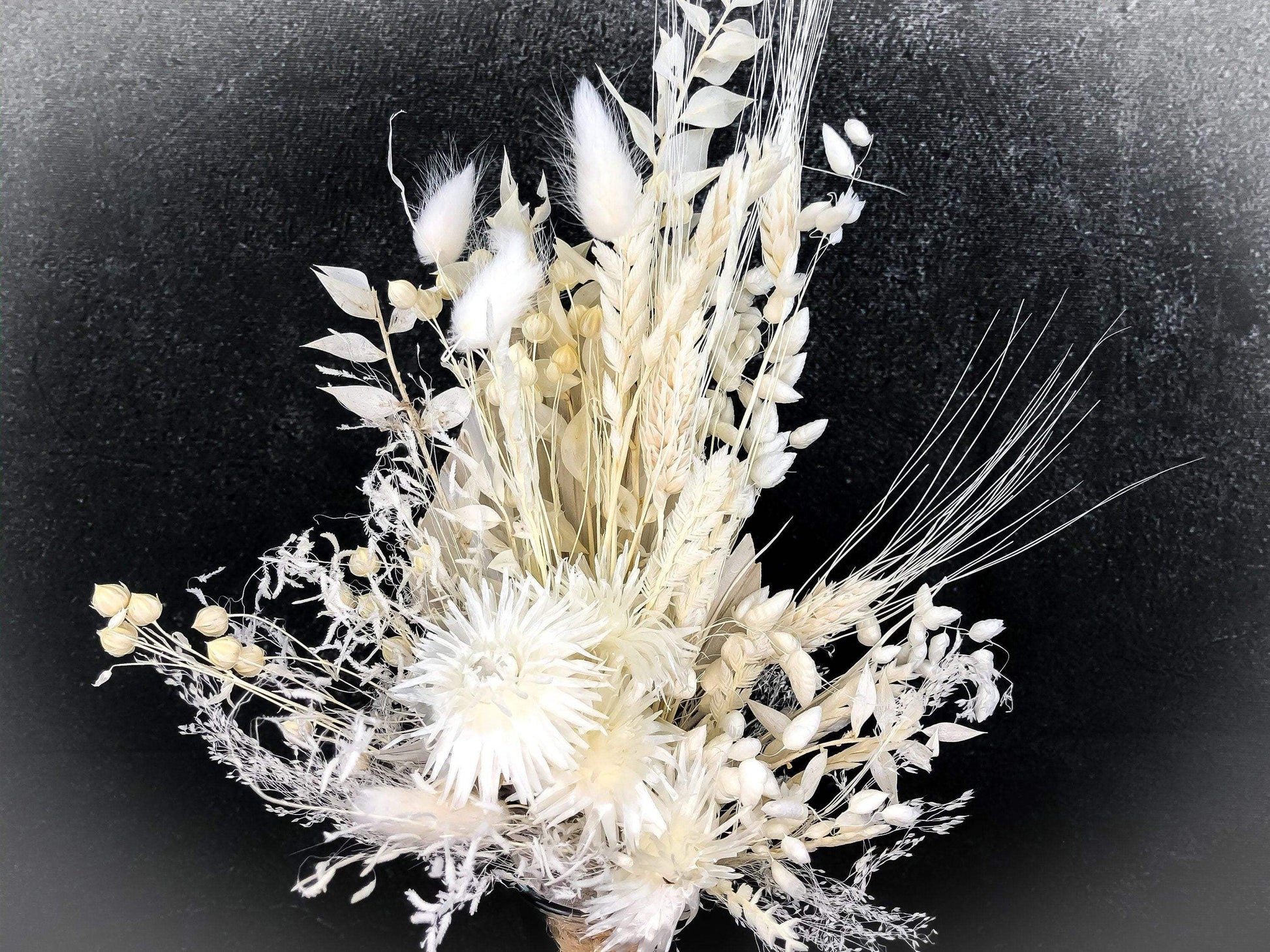 Trockenblumenstrauß Strauß Gräser mit Ruskus Gräser Trockenblumen Trockenmaterial Natur natürlich dried bouquet dried Flowers – handgemacht aus Seiden- und Kunstblumen, langlebig & pflegeleicht von SarahsFlowerStudio