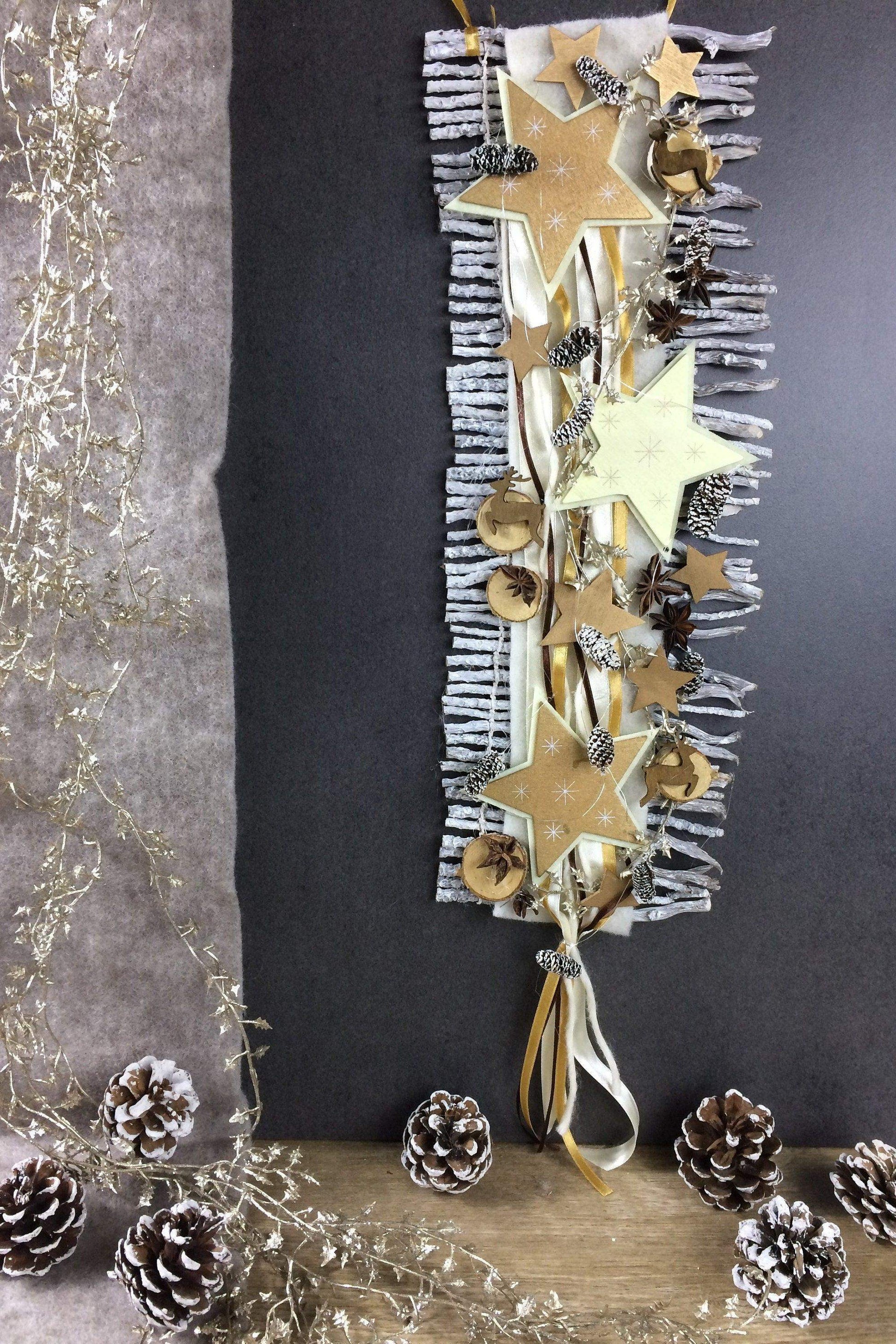 Weihnachten Advent Türdeko Türdekoration Wanddeko Wanddekoration Türkranz – handgemacht aus Seiden- und Kunstblumen, langlebig & pflegeleicht von SarahsFlowerStudio