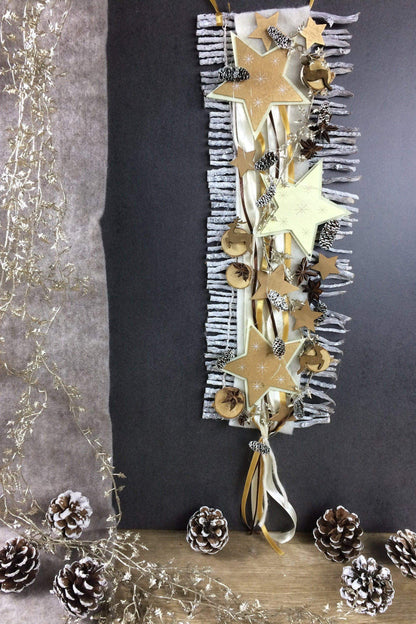 Weihnachten Advent Türdeko Türdekoration Wanddeko Wanddekoration Türkranz – handgemacht aus Seiden- und Kunstblumen, langlebig & pflegeleicht von SarahsFlowerStudio