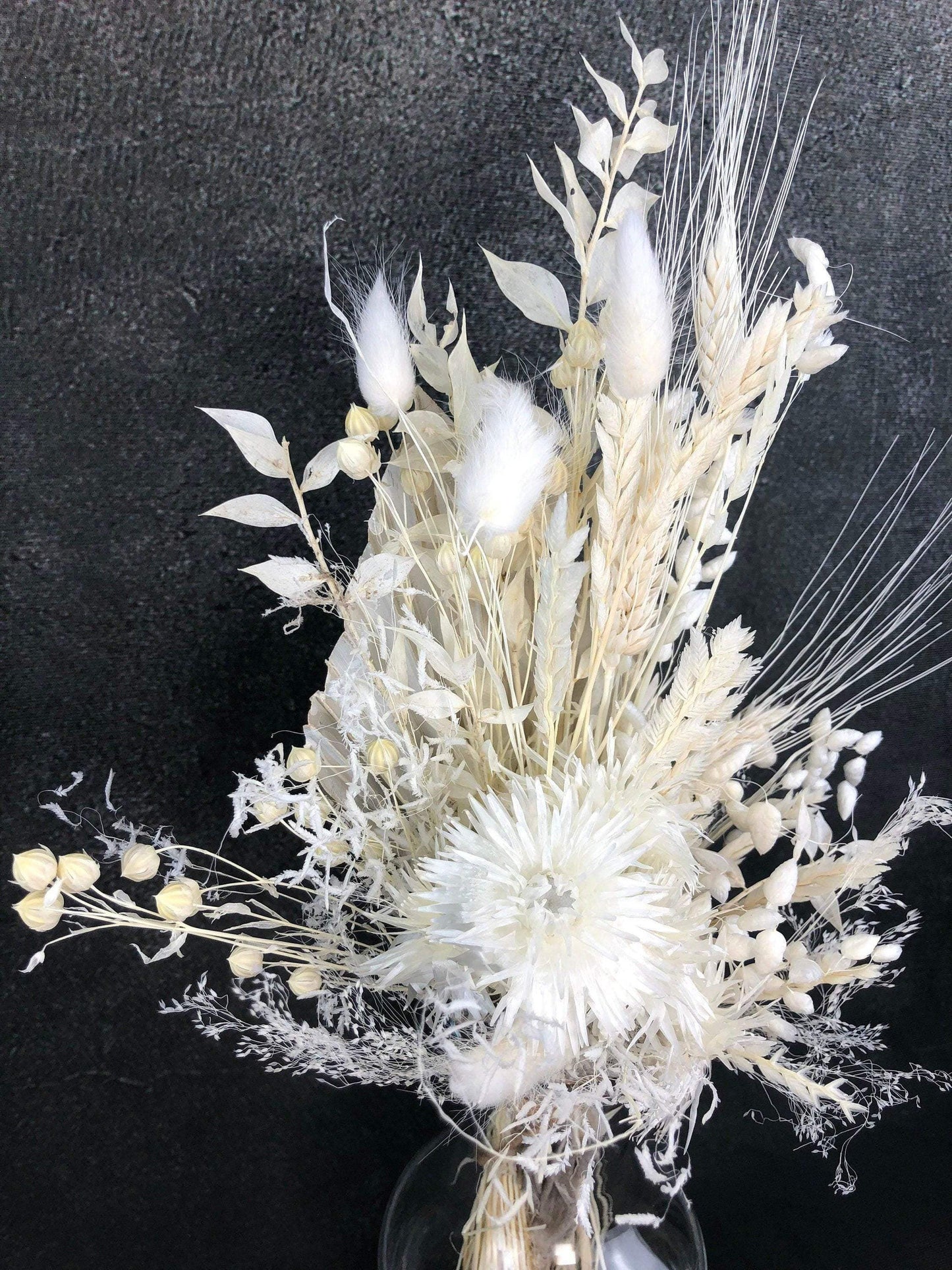 Trockenblumenstrauß Strauß Gräser mit Ruskus Gräser Trockenblumen Trockenmaterial Natur natürlich dried bouquet dried Flowers – handgemacht aus Seiden- und Kunstblumen, langlebig & pflegeleicht von SarahsFlowerStudio