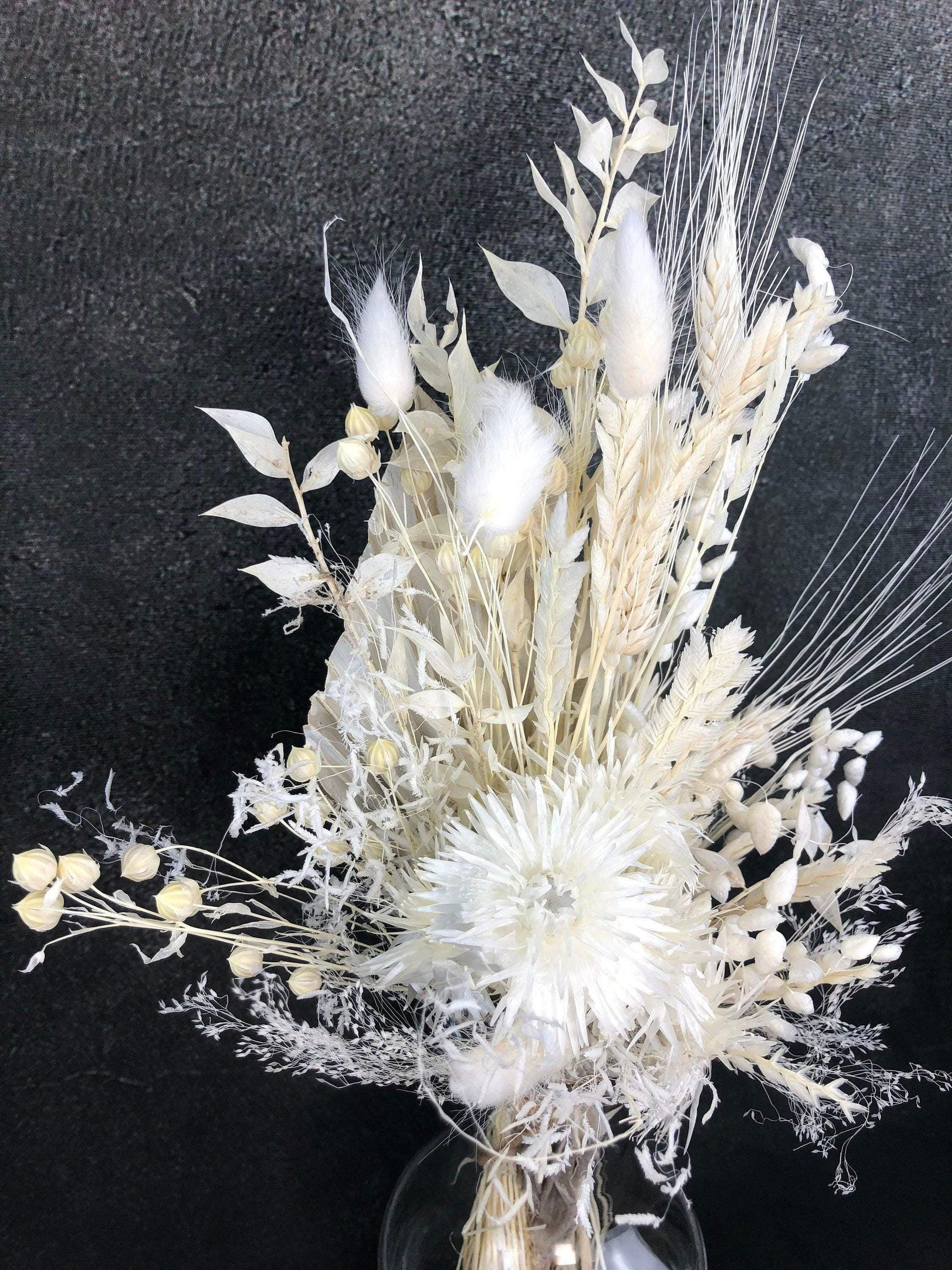 Trockenblumenstrauß Strauß Gräser mit Ruskus Gräser Trockenblumen Trockenmaterial Natur natürlich dried bouquet dried Flowers – handgemacht aus Seiden- und Kunstblumen, langlebig & pflegeleicht von SarahsFlowerStudio