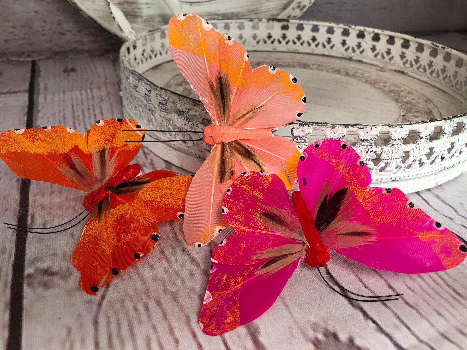 Deko Schmetterlinge Seidenblumen – dekorativer Schmetterlingsakzent – Seidenblumen Deko – SarahsFlowerStudio