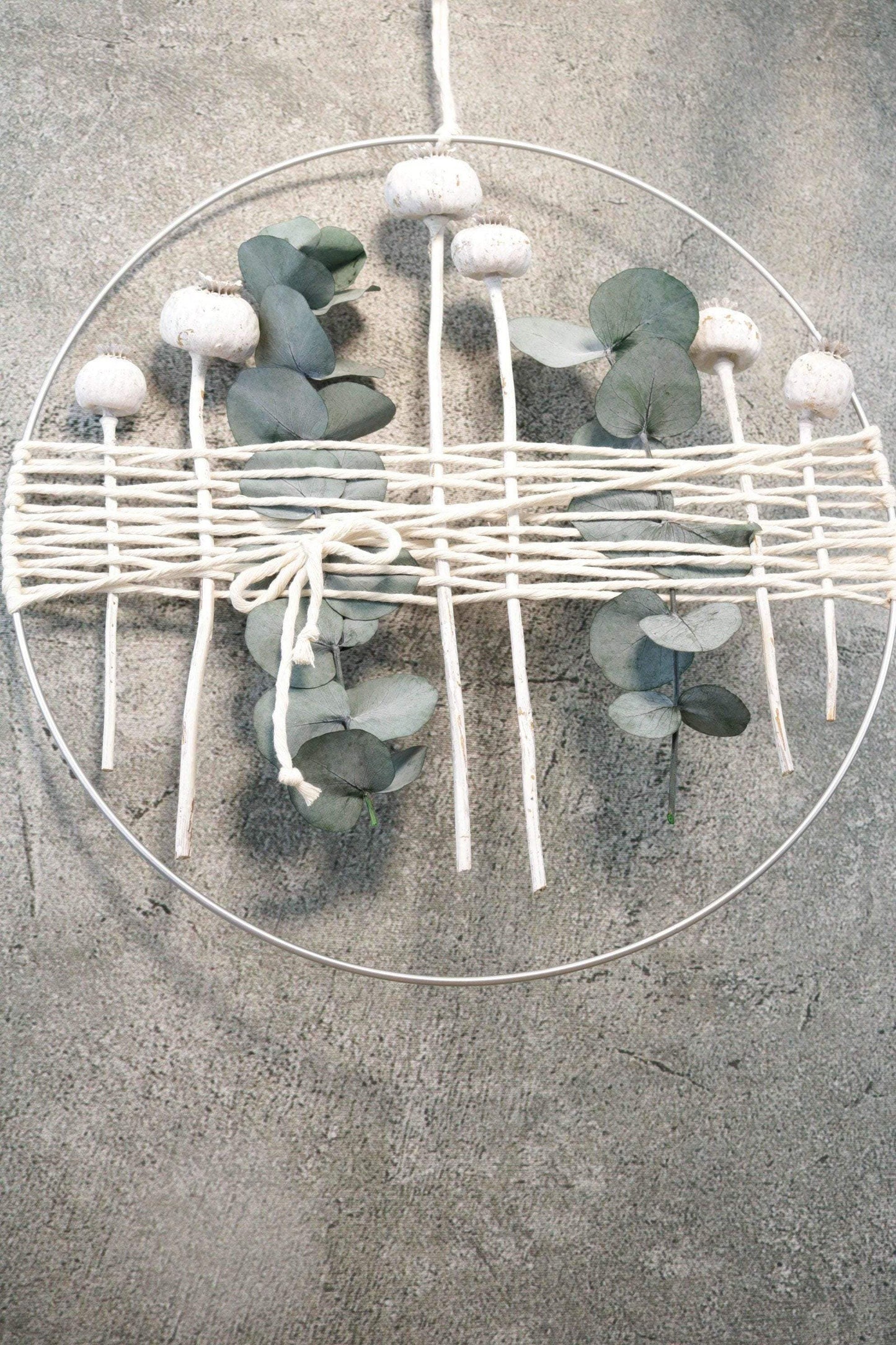 Türkranz Kranz Ring Gräser Wandkranz Trockenblumen Natur natürlich Hoop Fensterdeko – handgemacht aus Seiden- und Kunstblumen, langlebig & pflegeleicht von SarahsFlowerStudio