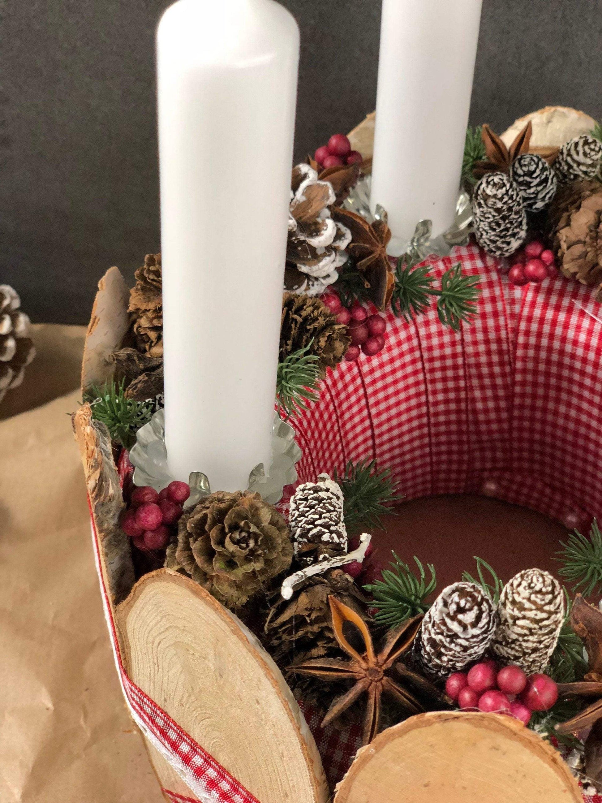 Adventskranz – handgemacht aus Seiden- und Kunstblumen, langlebig & pflegeleicht von SarahsFlowerStudio