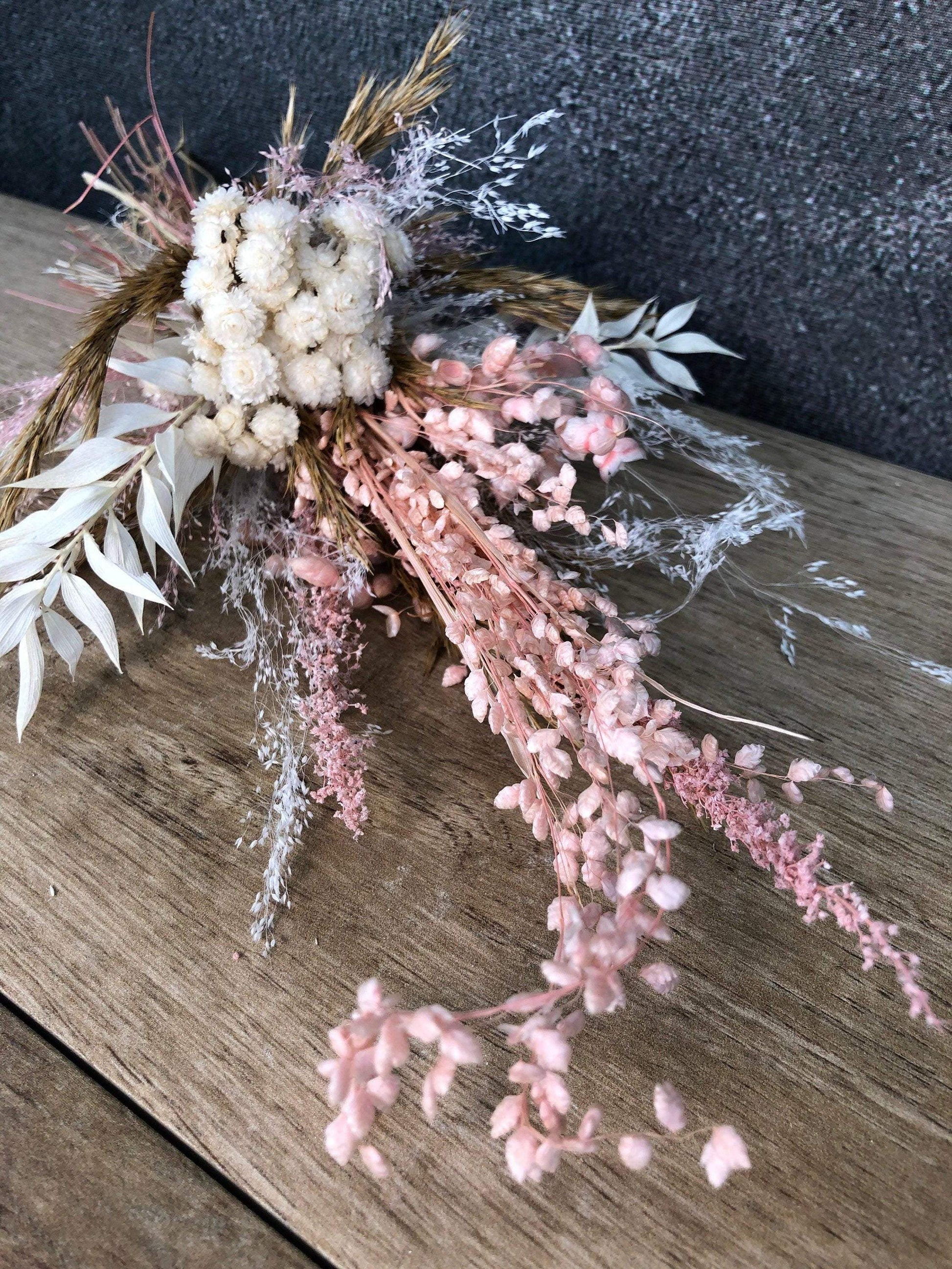 Trockenblumenstrauß Strauß Gräser Gras Gräser Trockenblumen Trockenmaterial Natur natürlich dried bouquet dried Flowers – handgemacht aus Seiden- und Kunstblumen, langlebig & pflegeleicht von SarahsFlowerStudio