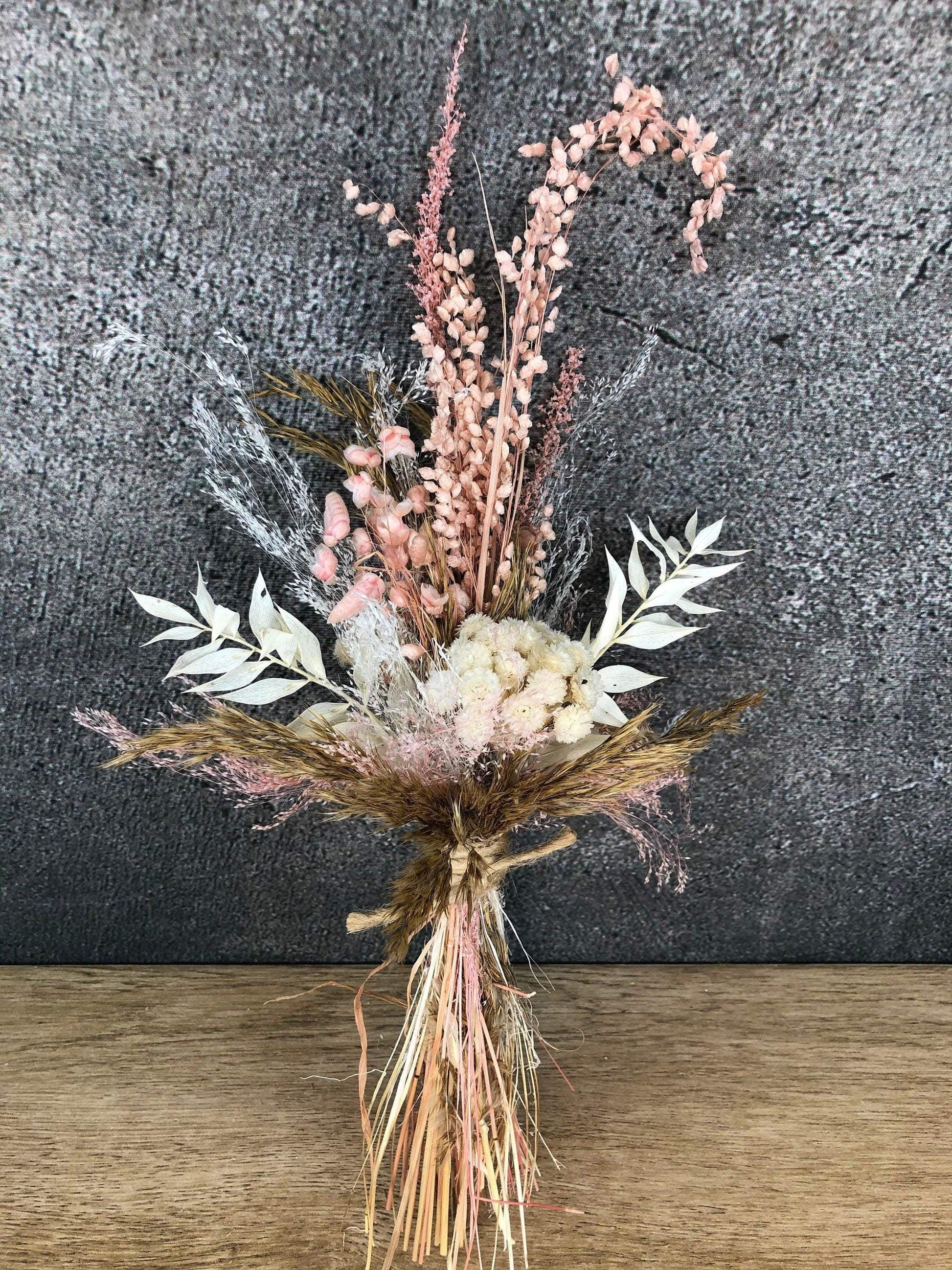 Trockenblumenstrauß Strauß Gräser Gras Gräser Trockenblumen Trockenmaterial Natur natürlich dried bouquet dried Flowers – handgemacht aus Seiden- und Kunstblumen, langlebig & pflegeleicht von SarahsFlowerStudio