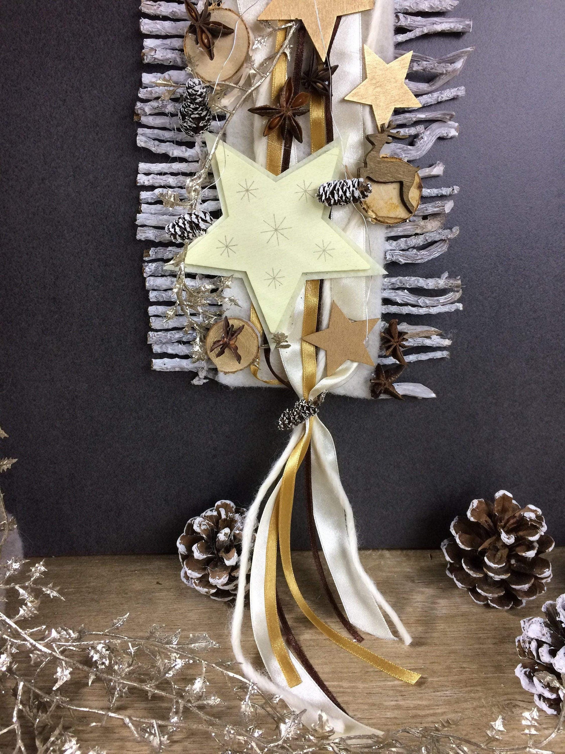 Weihnachten Advent Türdeko Türdekoration Wanddeko Wanddekoration Türkranz – handgemacht aus Seiden- und Kunstblumen, langlebig & pflegeleicht von SarahsFlowerStudio