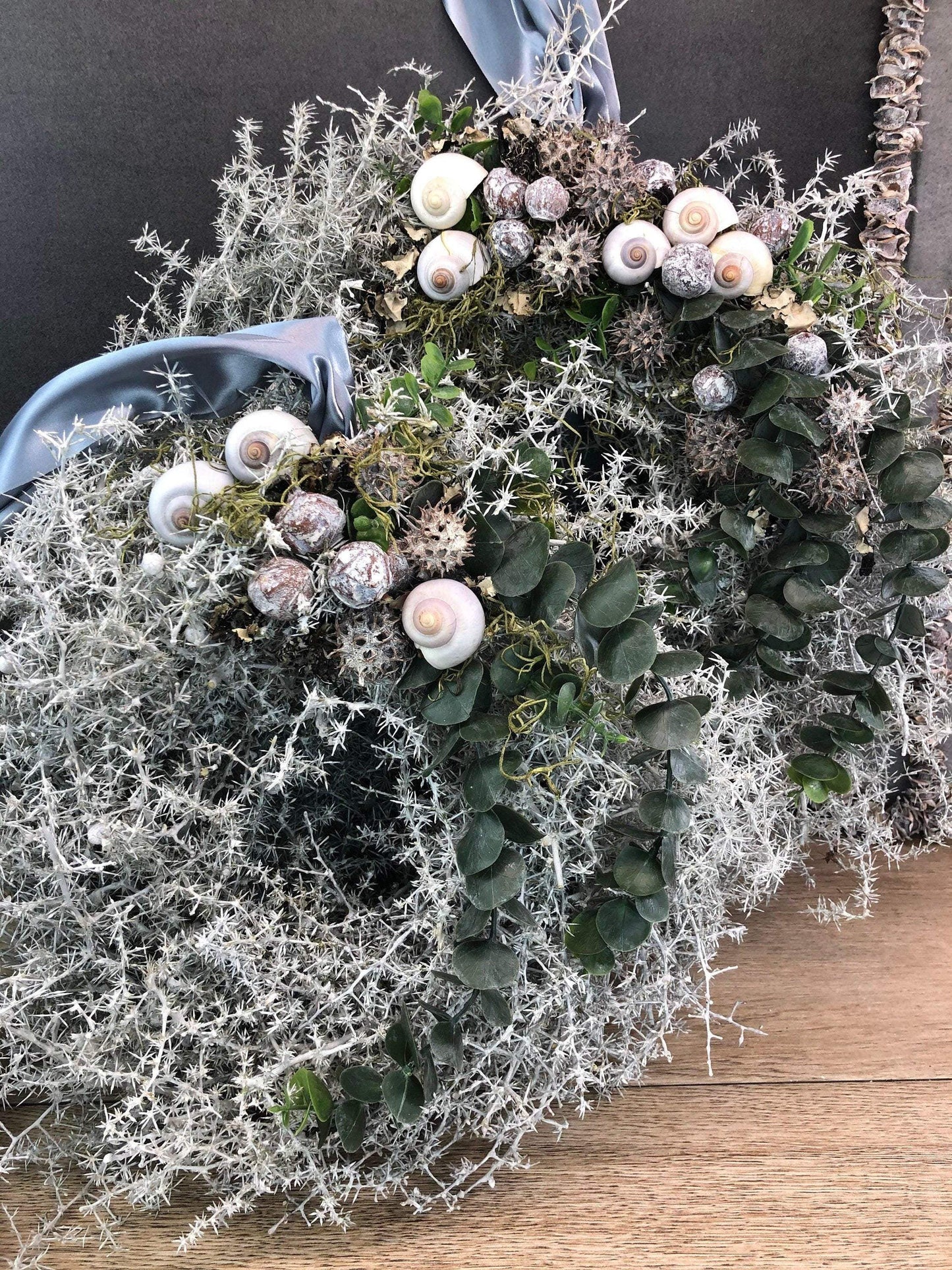 Trockenblumen Türkranz natur handgebunden – modern & langlebig – Trockenblumen – SarahsFlowerStudio