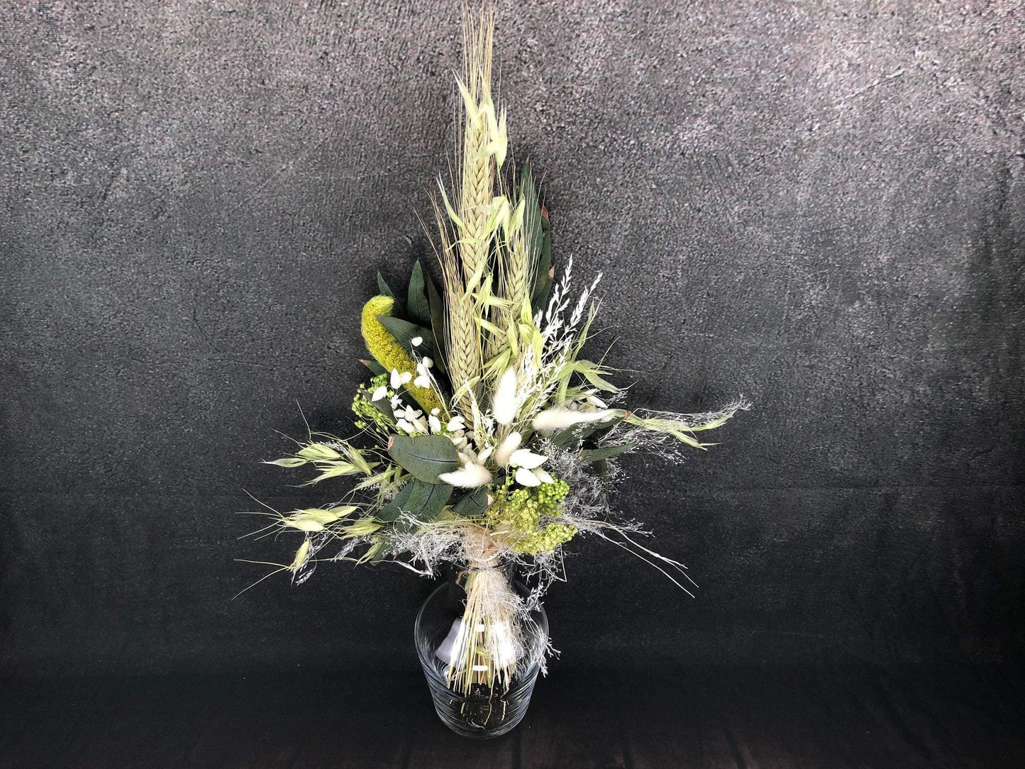 Trockenblumenstrauß Strauß Gräser mit Exoten Eukalyptus Gräser Trockenblumen Trockenmaterial Natur natürlich dried bouquet dried Flowers – handgemacht aus Seiden- und Kunstblumen, langlebig & pflegeleicht von SarahsFlowerStudio