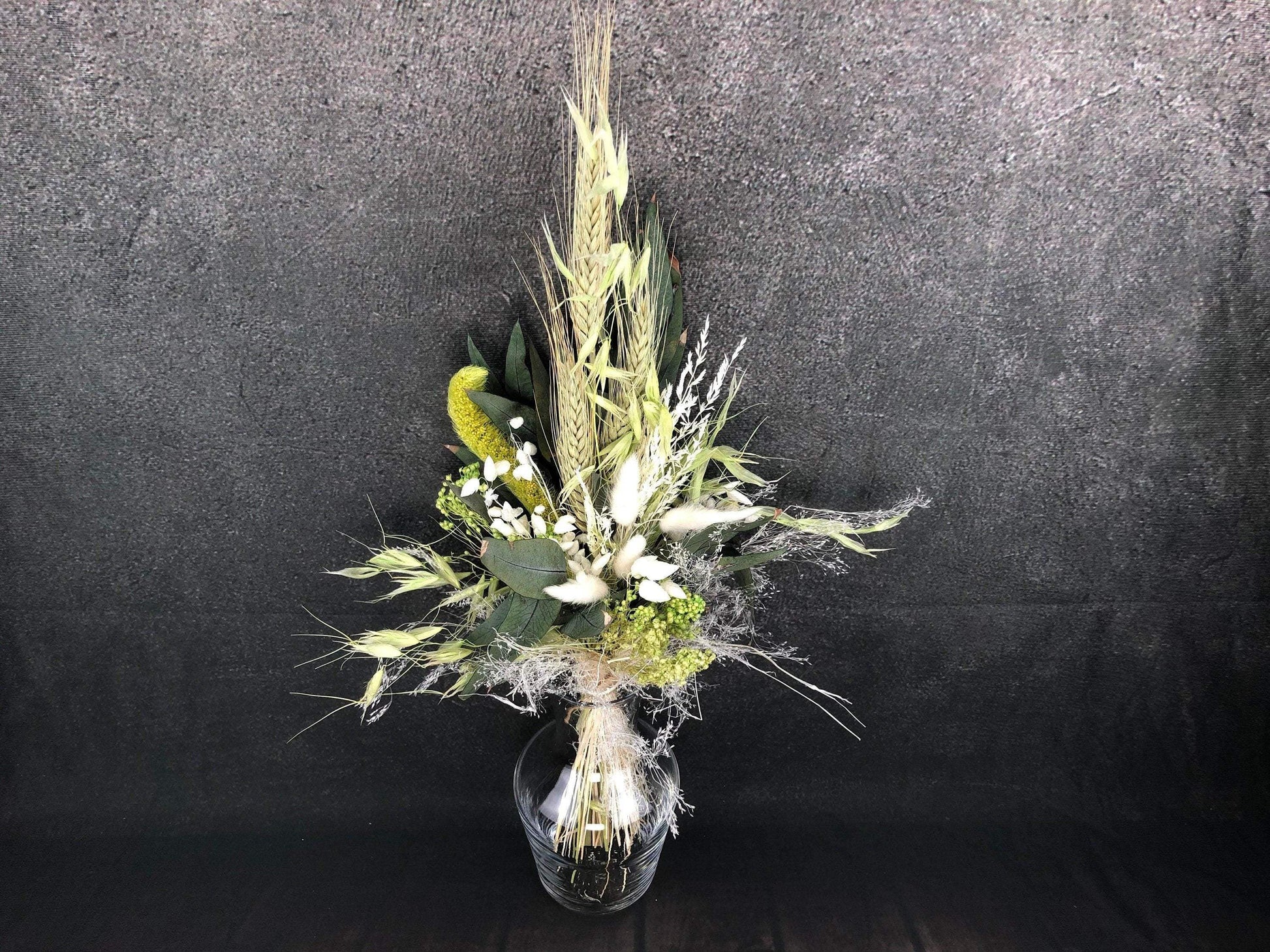 Trockenblumenstrauß Strauß Gräser mit Exoten Eukalyptus Gräser Trockenblumen Trockenmaterial Natur natürlich dried bouquet dried Flowers – handgemacht aus Seiden- und Kunstblumen, langlebig & pflegeleicht von SarahsFlowerStudio