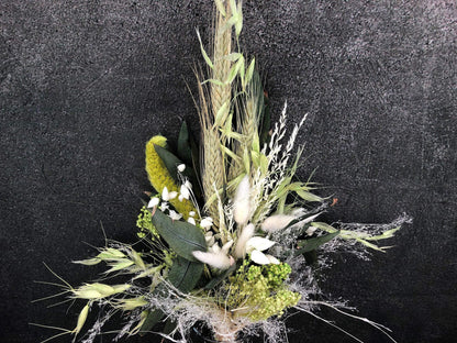 Trockenblumenstrauß Strauß Gräser mit Exoten Eukalyptus Gräser Trockenblumen Trockenmaterial Natur natürlich dried bouquet dried Flowers – handgemacht aus Seiden- und Kunstblumen, langlebig & pflegeleicht von SarahsFlowerStudio