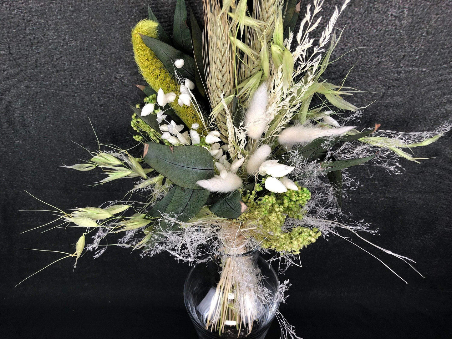 Trockenblumenstrauß Strauß Gräser mit Exoten Eukalyptus Gräser Trockenblumen Trockenmaterial Natur natürlich dried bouquet dried Flowers – handgemacht aus Seiden- und Kunstblumen, langlebig & pflegeleicht von SarahsFlowerStudio