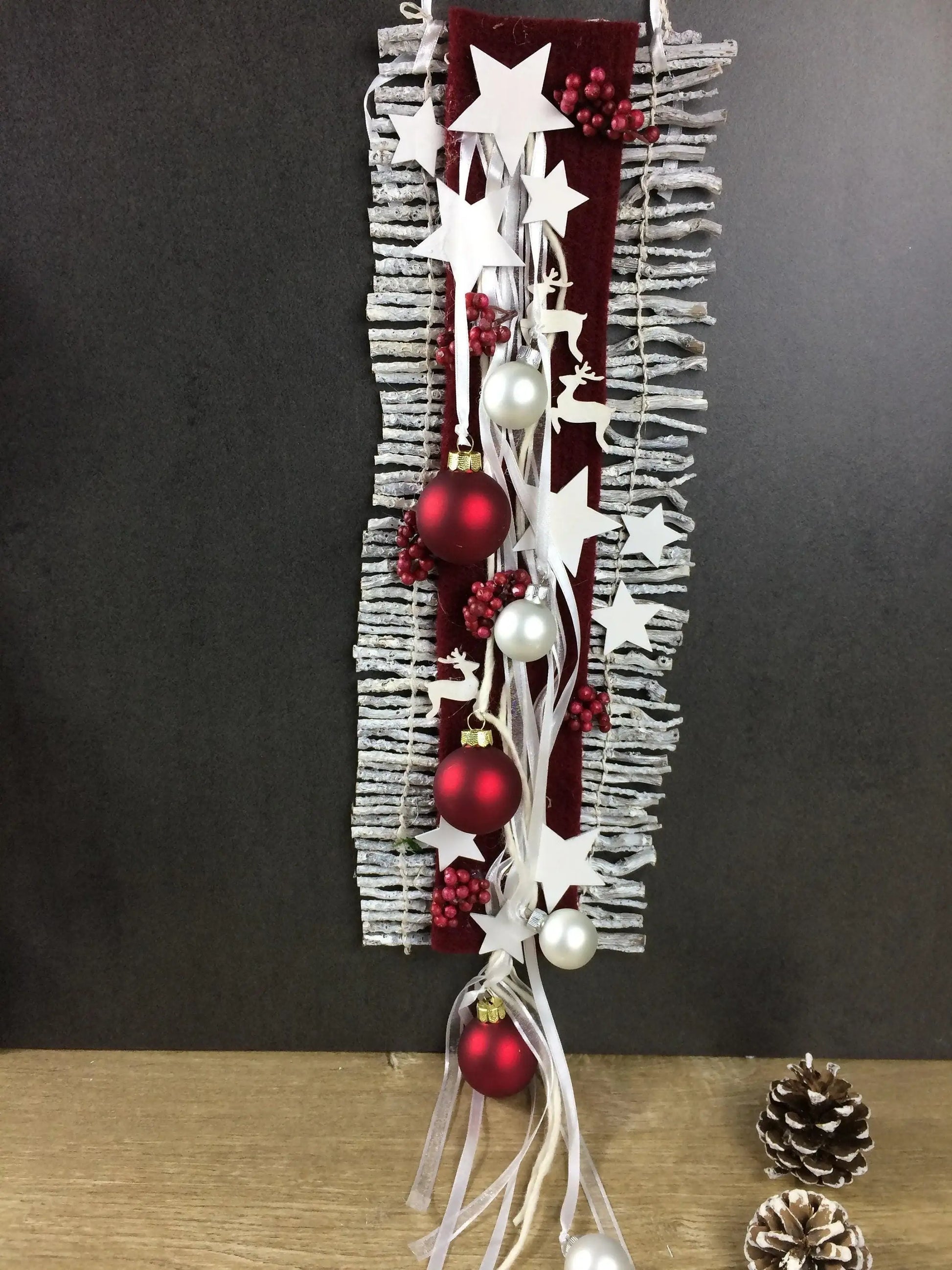 Wunschfarbe Advent Türdeko Türdekoration Wanddeko Wanddekoration Türkranz – handgemacht aus Seiden- und Kunstblumen, langlebig & pflegeleicht von SarahsFlowerStudio