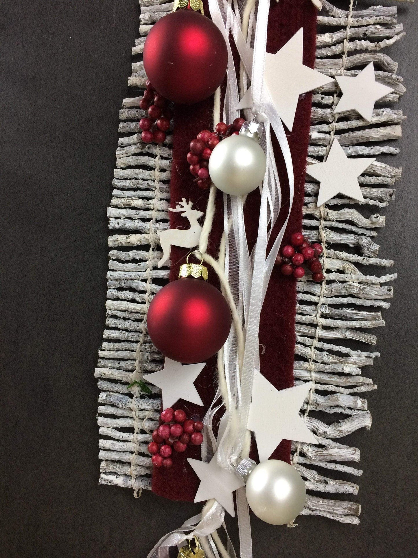 Wunschfarbe Advent Türdeko Türdekoration Wanddeko Wanddekoration Türkranz – handgemacht aus Seiden- und Kunstblumen, langlebig & pflegeleicht von SarahsFlowerStudio