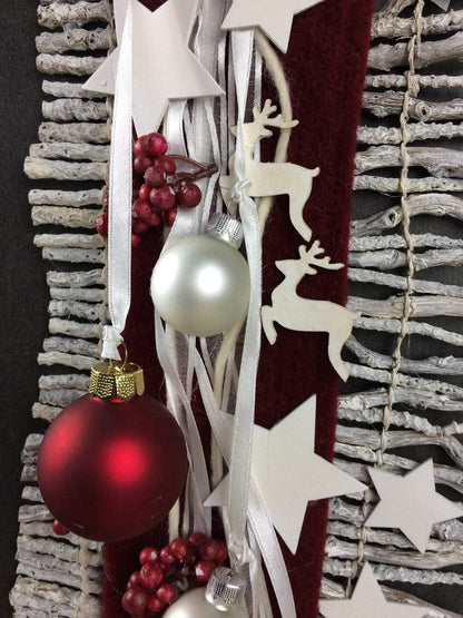 Wunschfarbe Advent Türdeko Türdekoration Wanddeko Wanddekoration Türkranz – handgemacht aus Seiden- und Kunstblumen, langlebig & pflegeleicht von SarahsFlowerStudio