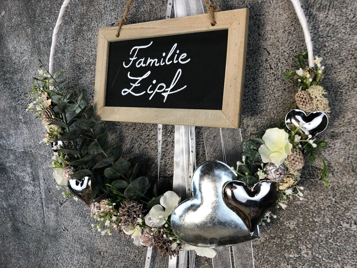 Türkranz ganzjährig Seidenblumen – langlebige Haustürdeko – Türkranz – SarahsFlowerStudio