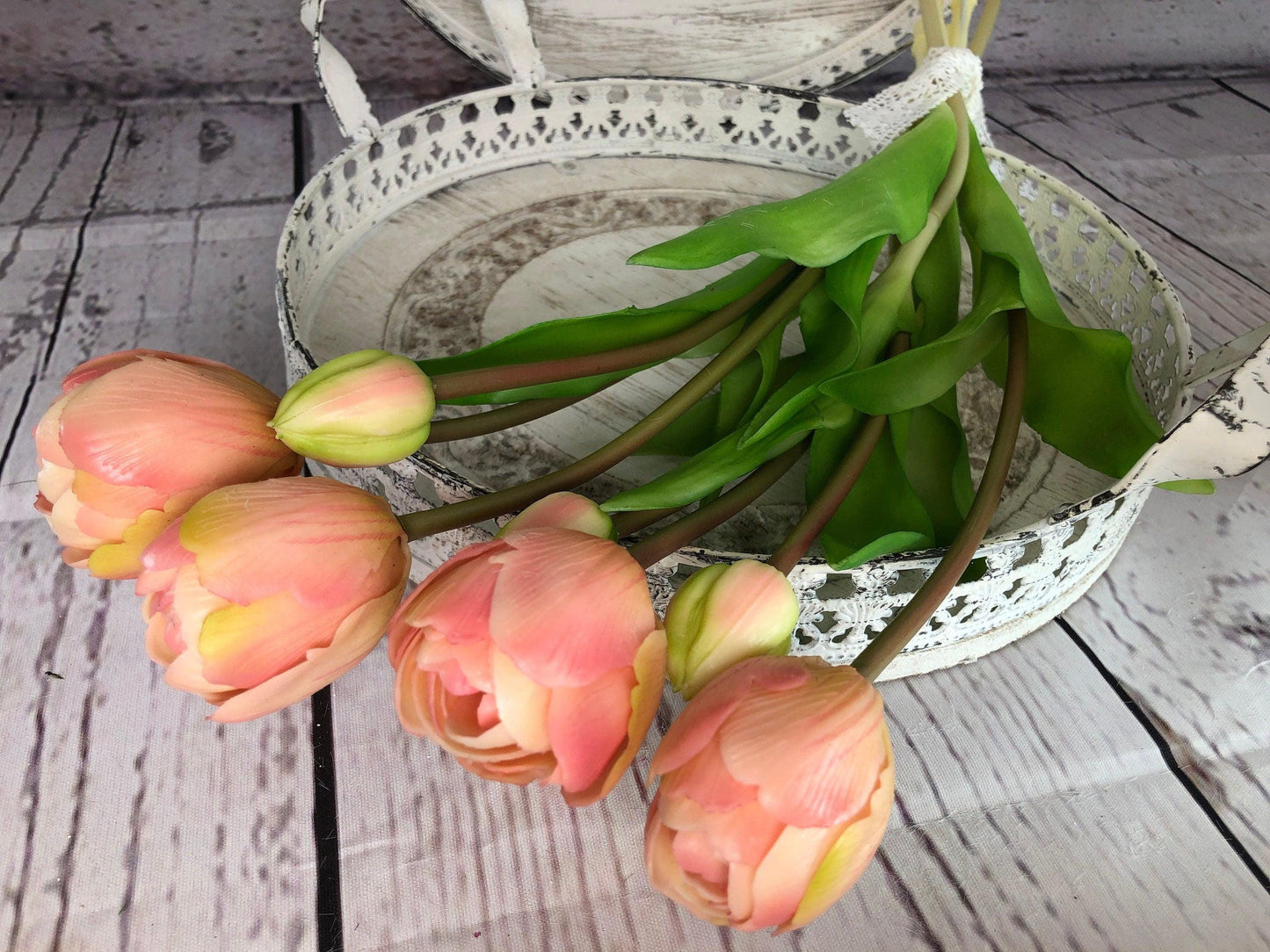Künstliche Tulpen Seidenblumen – Real Touch hochwertig & naturgetreu – Seidenblumen Stielware – SarahsFlowerStudio