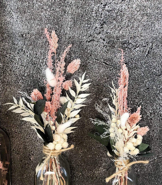 Tischdeko-OHNE VASE- Blumen Tischgesteck Strauß Gräser Trockenblumen Trockenmaterial Natur natürlich dried bouquet dried Flowers – handgemacht aus Seiden- und Kunstblumen, langlebig & pflegeleicht von SarahsFlowerStudio