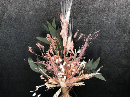 Trockenblumenstrauß Strauß Gräser mit Exoten Eukalyptus Gräser Trockenblumen Trockenmaterial Natur natürlich dried bouquet dried Flowers – handgemacht aus Seiden- und Kunstblumen, langlebig & pflegeleicht von SarahsFlowerStudio
