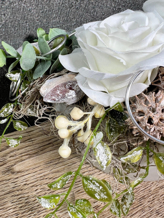Grabgesteck Rose Seidenblumen – langlebige Grabdekoration – Grabgesteck – SarahsFlowerStudio