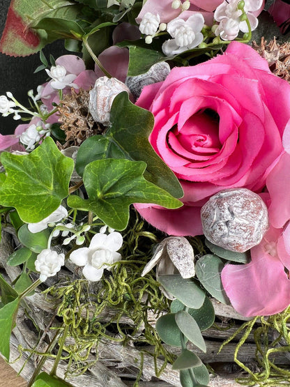 Grabgesteck Allerheiligen Grabschmuck Rose Hortensie Wunschfarbe Grabdeko Grabdekoration Allerheiligen – handgemacht aus Seiden- und Kunstblumen, langlebig & pflegeleicht von SarahsFlowerStudio