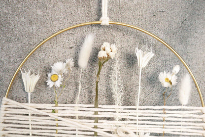 Türkranz Kranz Ring Gräser Wandkranz Trockenblumen Natur natürlich Hoop Fensterdeko – handgemacht aus Seiden- und Kunstblumen, langlebig & pflegeleicht von SarahsFlowerStudio