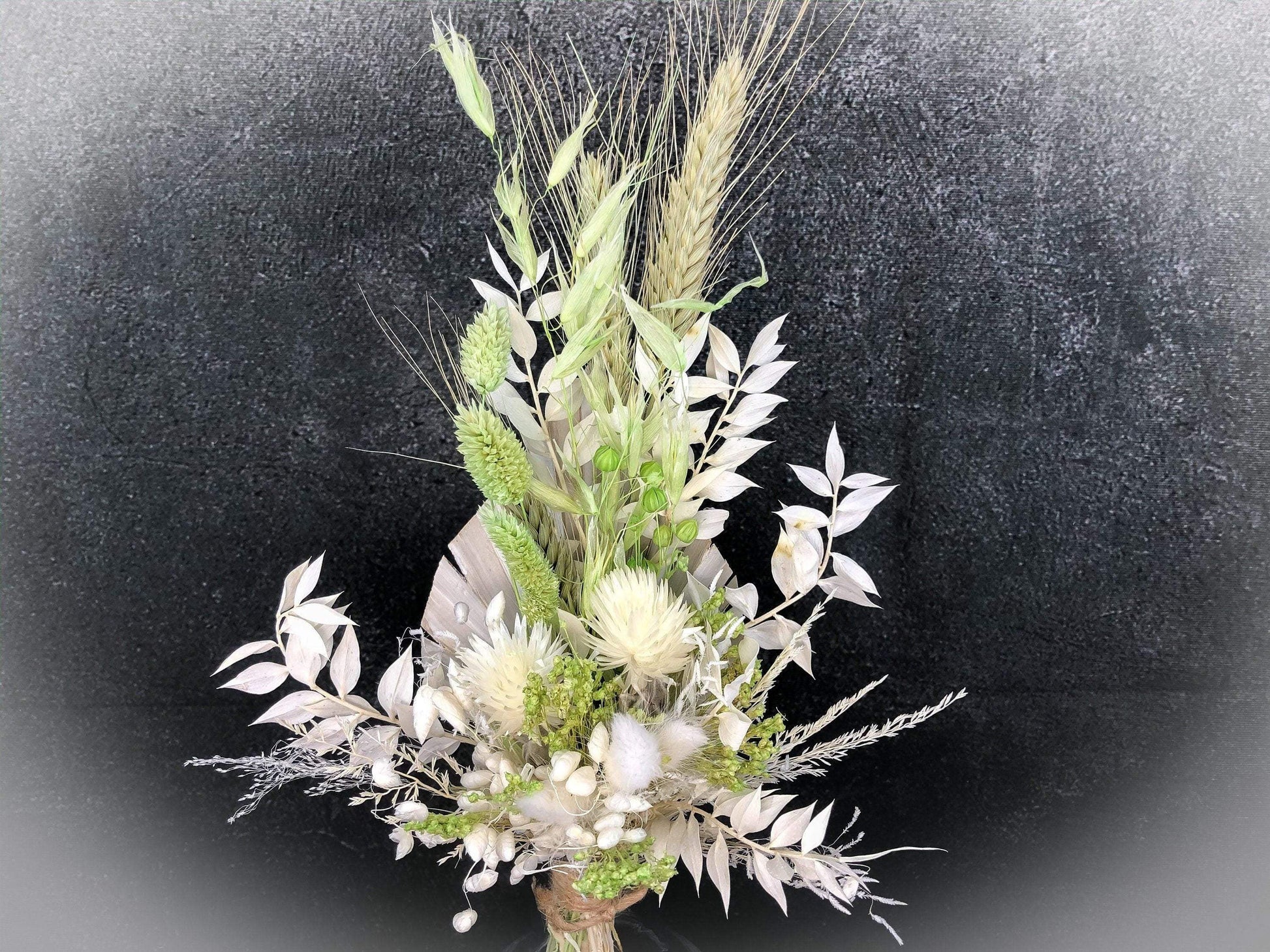 Trockenblumenstrauß Strauß Gräser mit Ruskus Gräser Trockenblumen Trockenmaterial Natur natürlich dried bouquet dried Flowers – handgemacht aus Seiden- und Kunstblumen, langlebig & pflegeleicht von SarahsFlowerStudio
