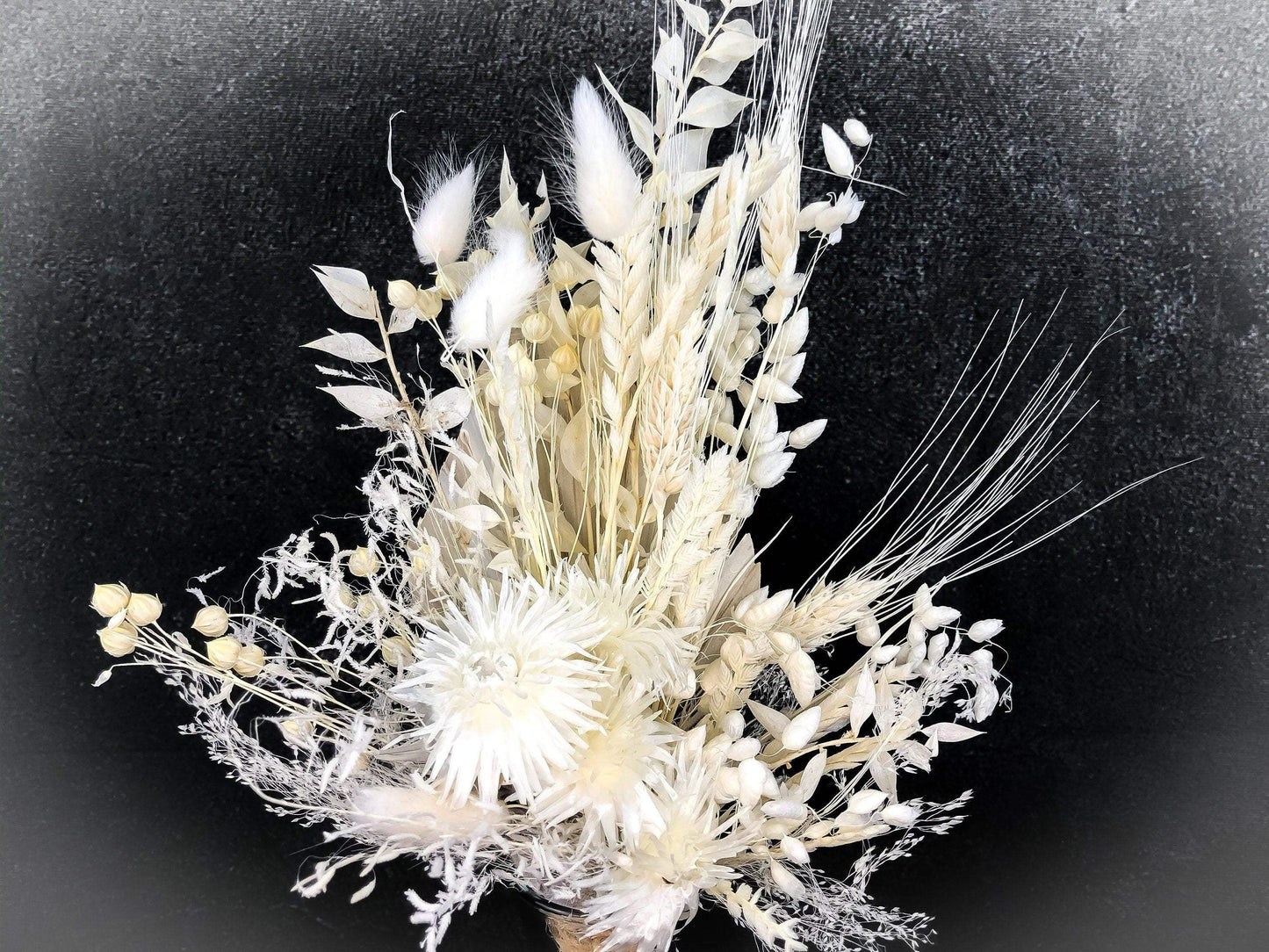 Trockenblumenstrauß Strauß Gräser mit Ruskus Gräser Trockenblumen Trockenmaterial Natur natürlich dried bouquet dried Flowers – handgemacht aus Seiden- und Kunstblumen, langlebig & pflegeleicht von SarahsFlowerStudio