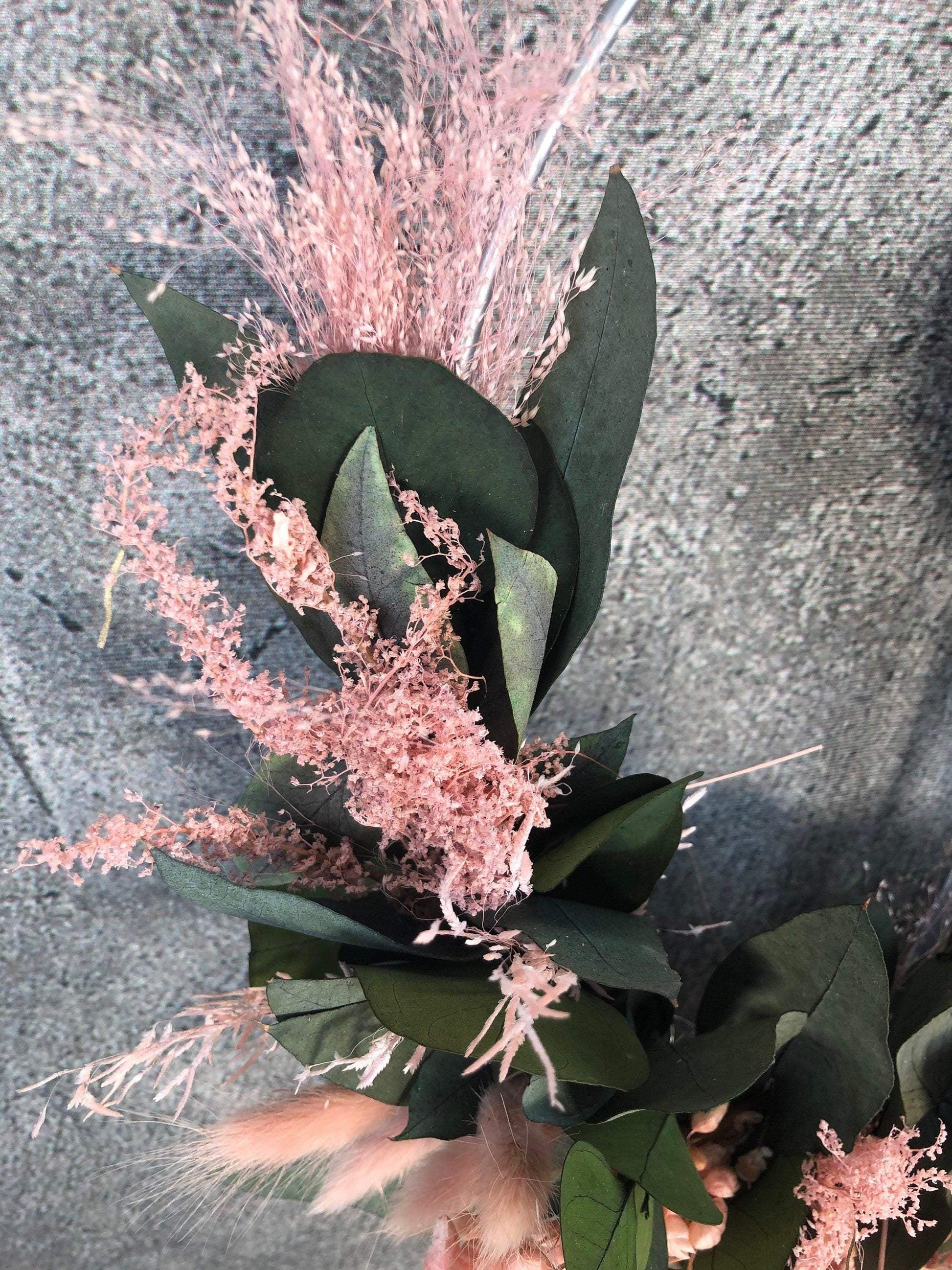 Türkranz Welcome Herz Kranz Ring Eukalyptus Gräser Wandkranz Trockenblumen Natur natürlich Hoop Herbst Herbstlich – handgemacht aus Seiden- und Kunstblumen, langlebig & pflegeleicht von SarahsFlowerStudio
