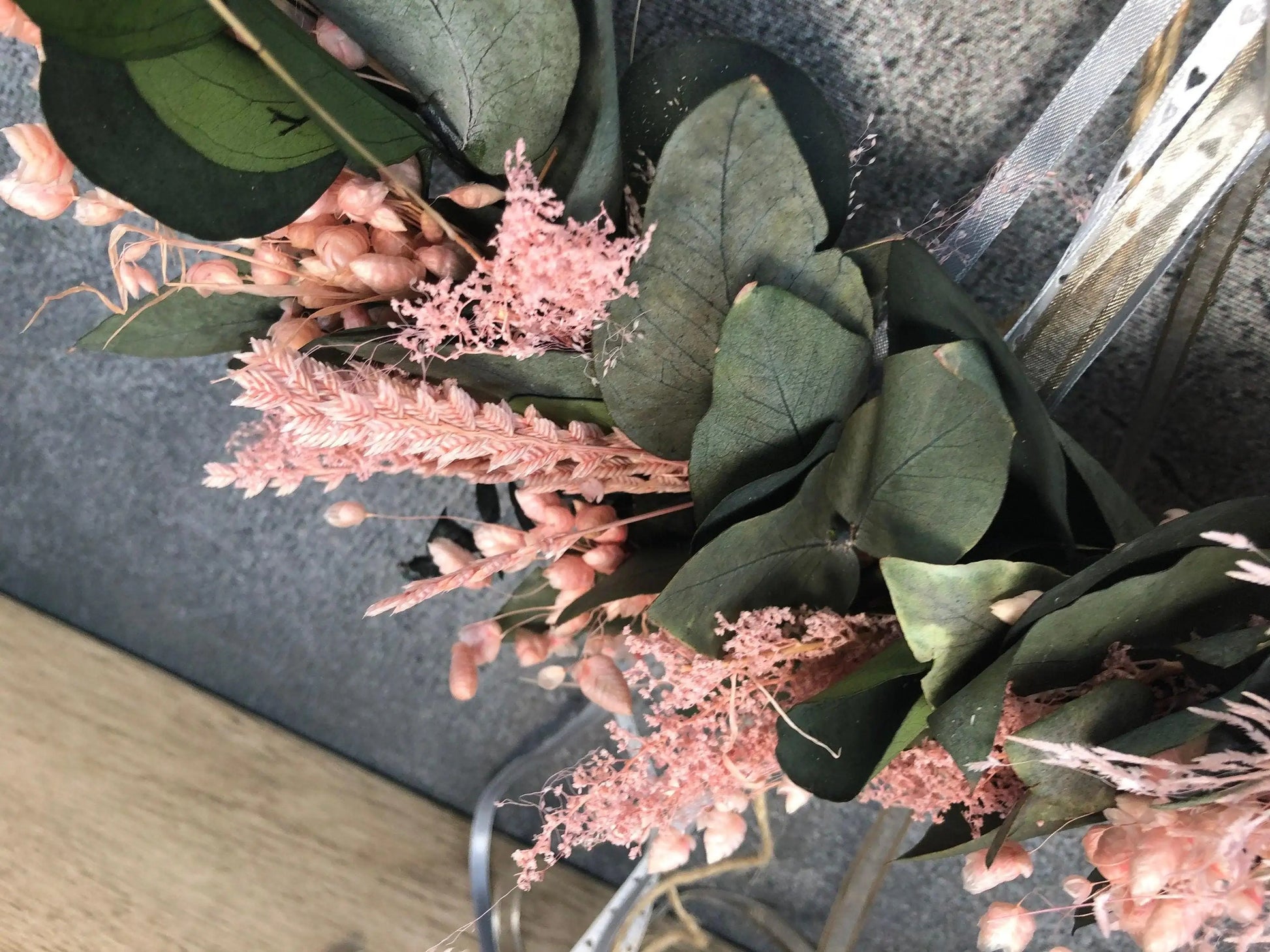 Türkranz Welcome Herz Kranz Ring Eukalyptus Gräser Wandkranz Trockenblumen Natur natürlich Hoop Herbst Herbstlich – handgemacht aus Seiden- und Kunstblumen, langlebig & pflegeleicht von SarahsFlowerStudio