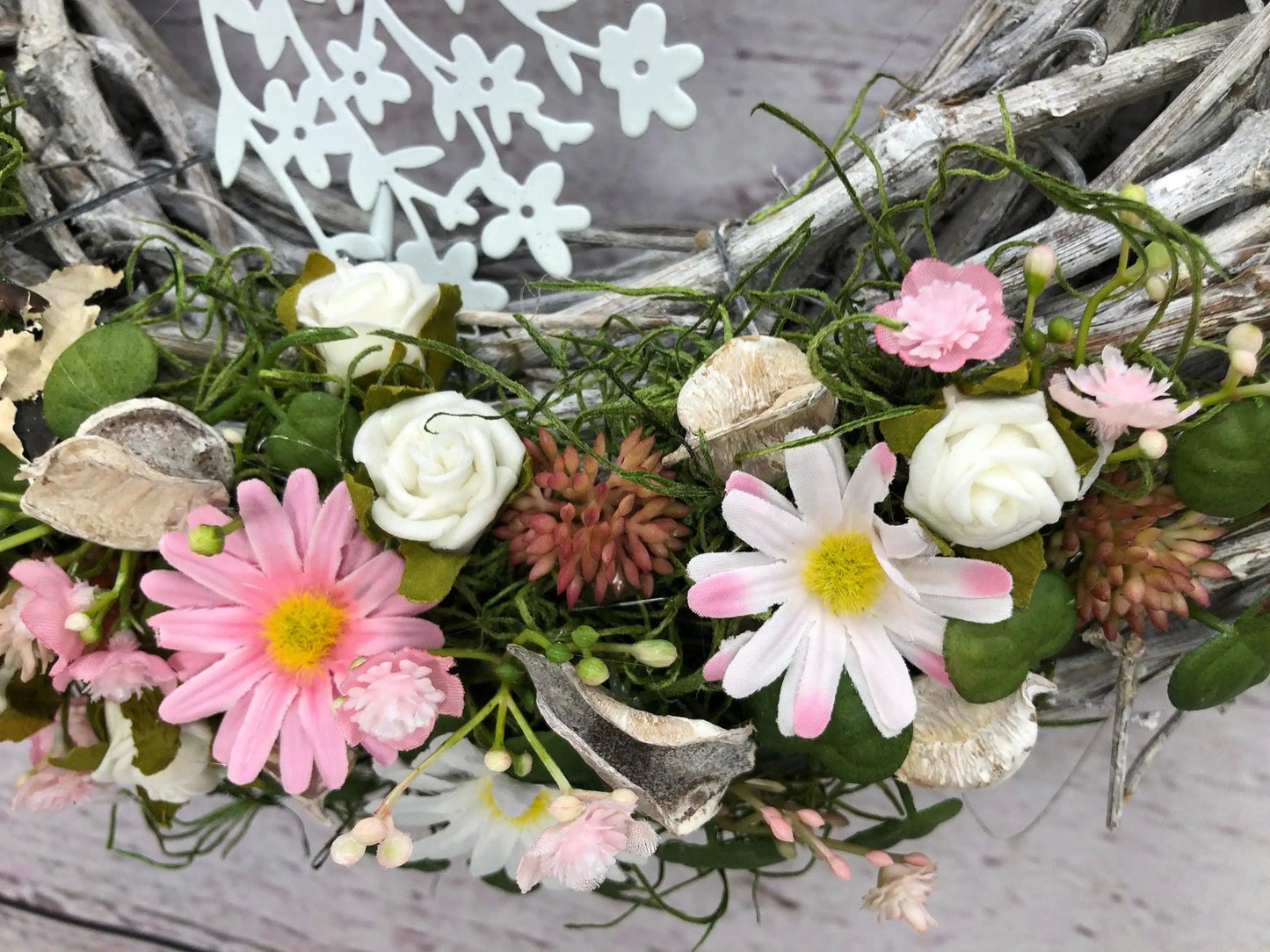 Türkranz Türdeko Türschmuck Kirschblüten Fee Modern ganzjährig Tür Schmuck Herbst – handgemacht aus Seiden- und Kunstblumen, langlebig & pflegeleicht von SarahsFlowerStudio