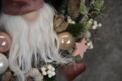 Türkranz Türdeko Türschmuck Weihnachten Weidenkranz Wichtel Zapfen Stern Apfel Knöpfe Tanne Band Modern – handgemacht aus Seiden- und Kunstblumen, langlebig & pflegeleicht von SarahsFlowerStudio
