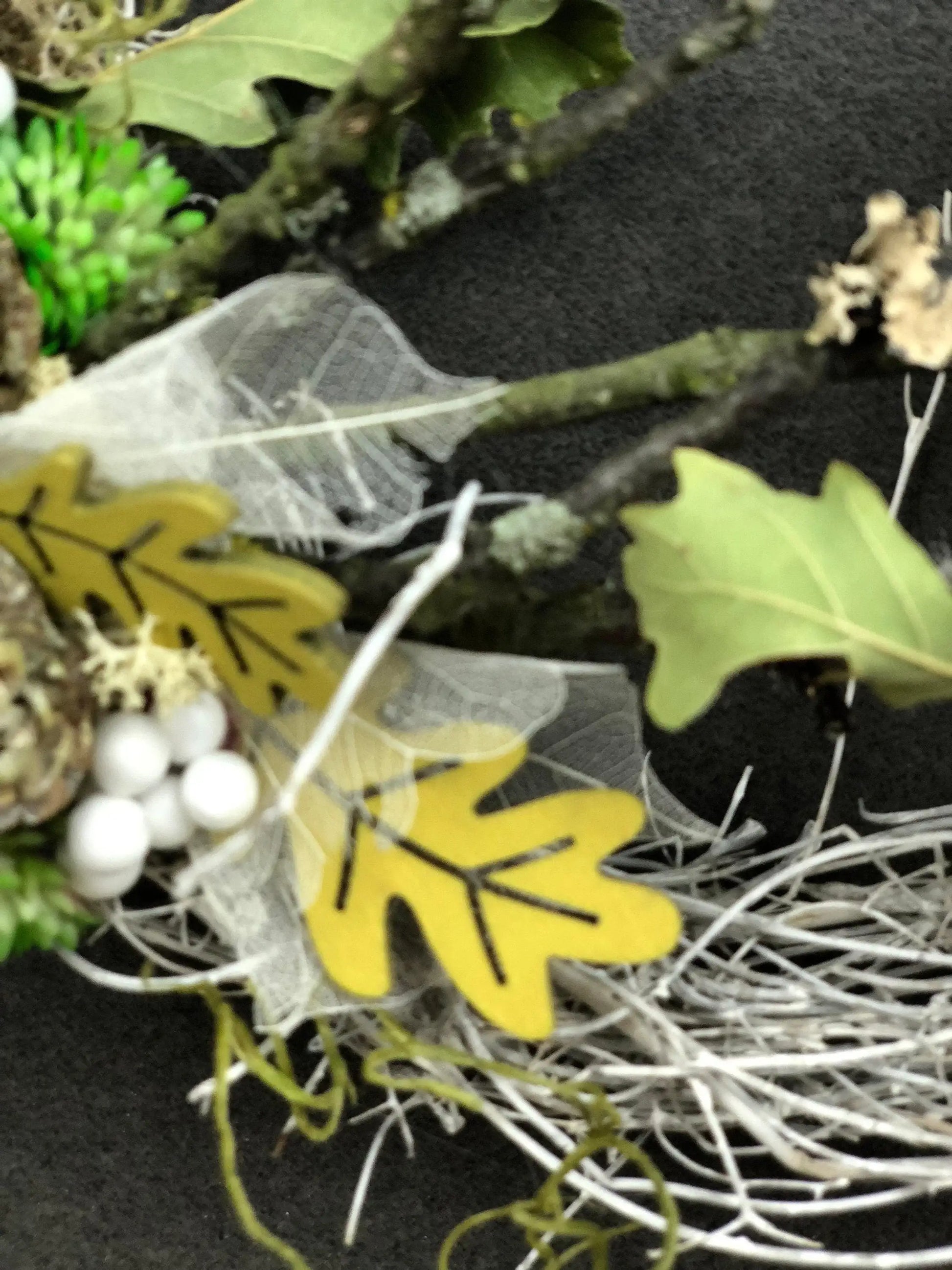 Türkranz 22cm Türdeko Türschmuck Eule Modern Tür Schmuck Herbst herbstlich ganzjährig Herbst – handgemacht aus Seiden- und Kunstblumen, langlebig & pflegeleicht von SarahsFlowerStudio