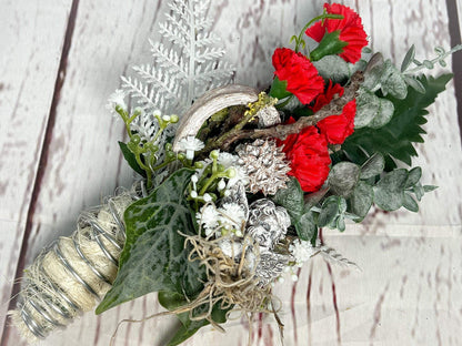Grabgesteck Grabschmuck Urnengesteck Urnengrab Urnenwand Wand Saugnapf Grabdekoration Grabschmuck Allerheiligen – handgemacht aus Seiden- und Kunstblumen, langlebig & pflegeleicht von SarahsFlowerStudio